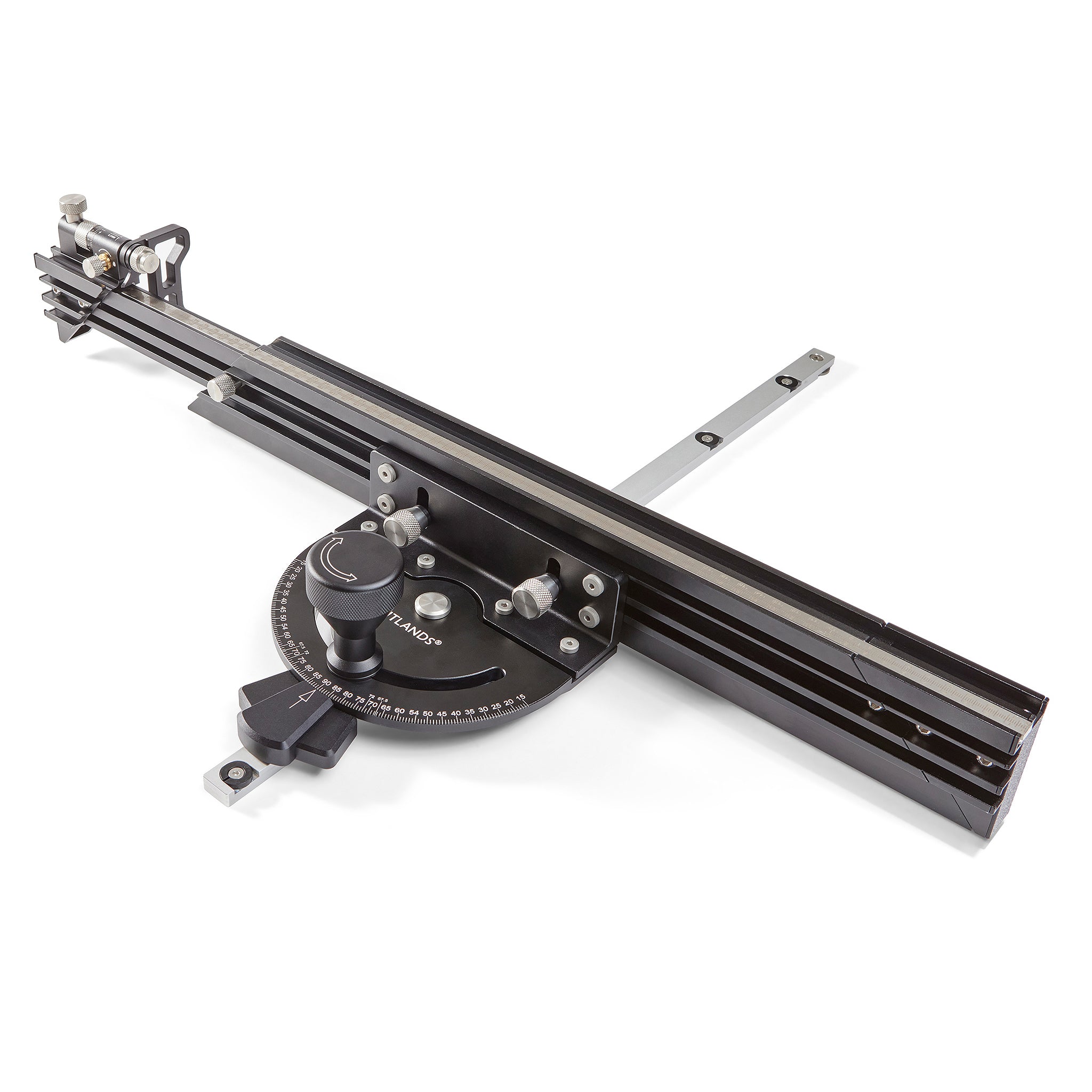 Mitre Gauge with Extendable Fence and Micro Adjustable Flip Stop