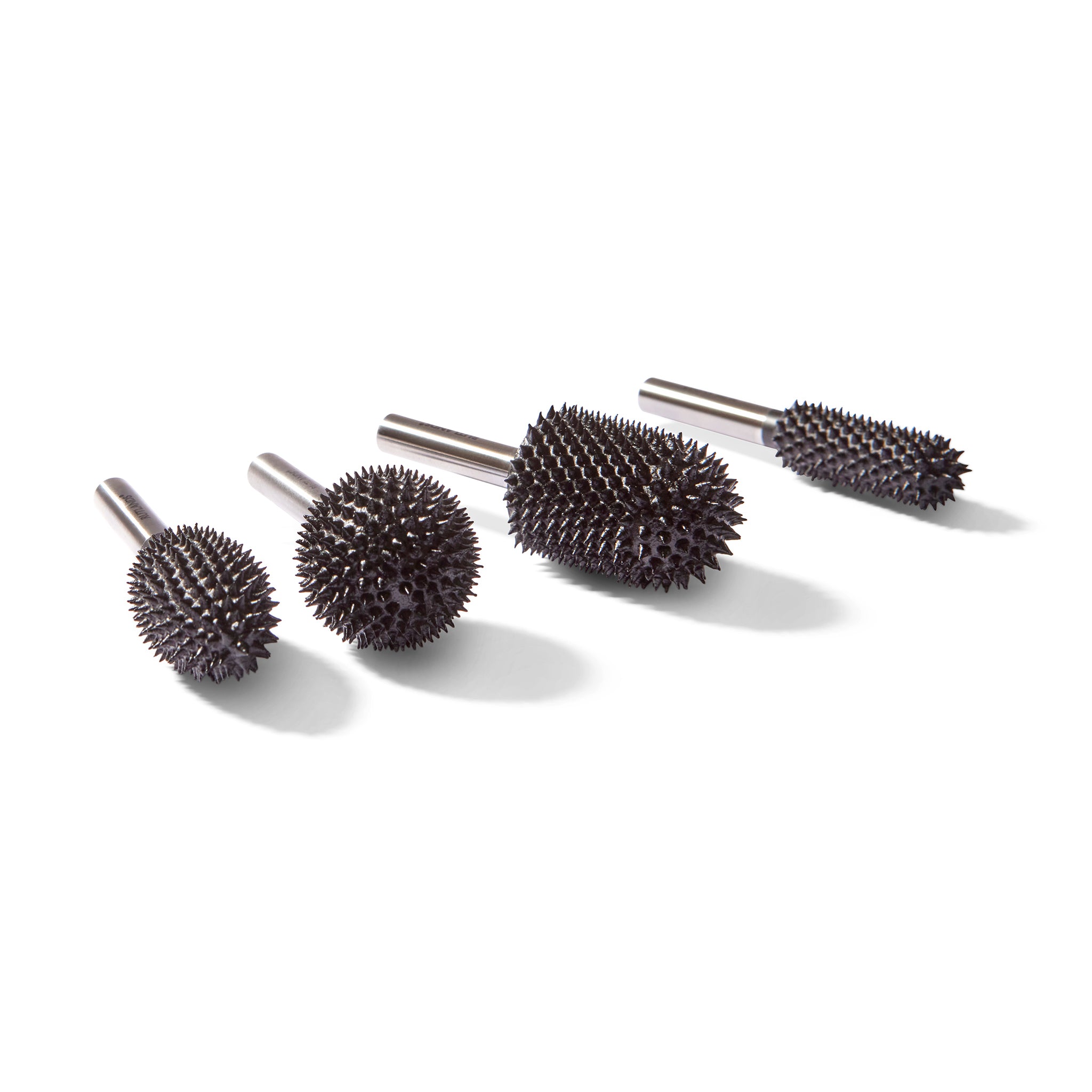 Carbide Rotary Carving Burrs - 6.35mm Shank - Set of 4