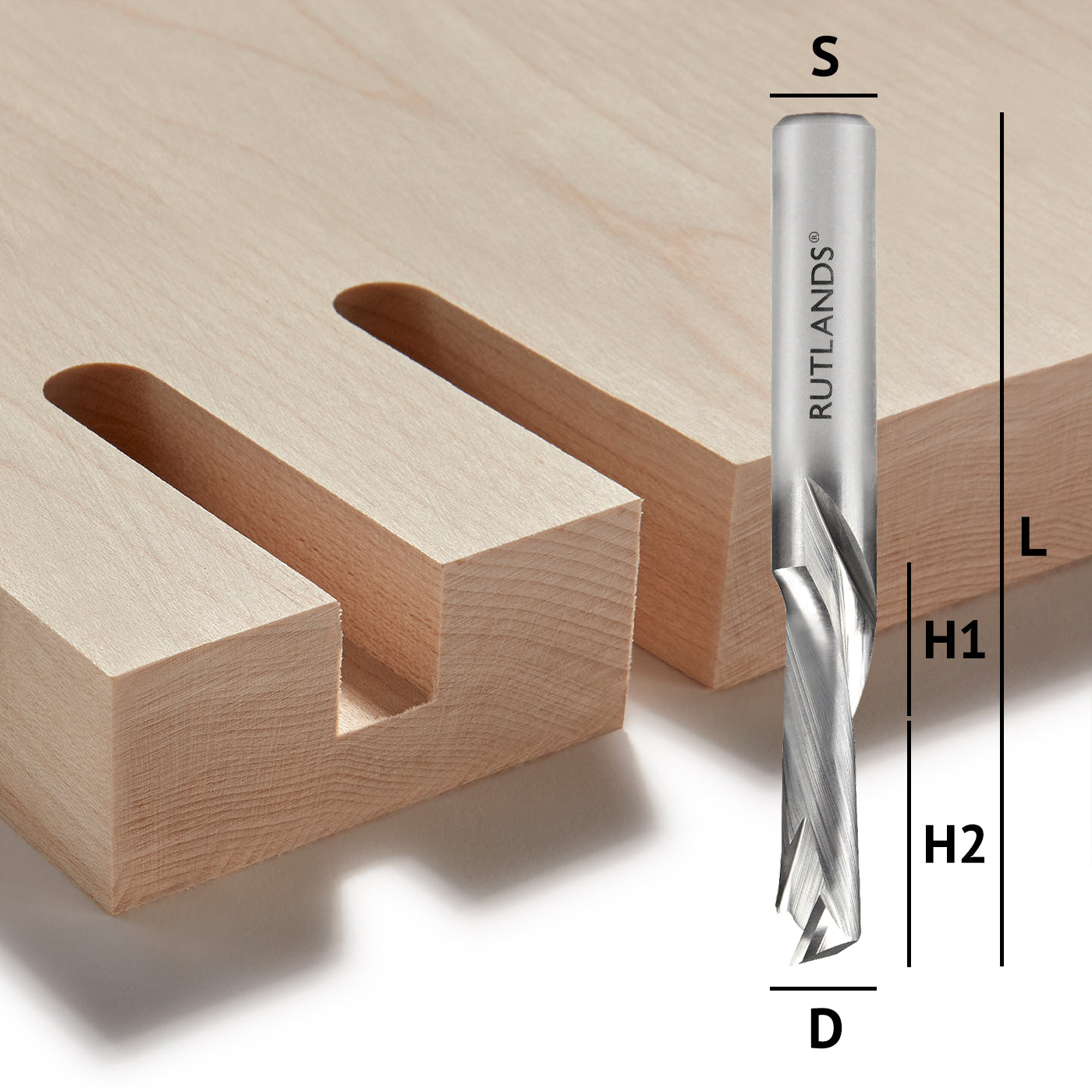 Solid Carbide Router Bit - Spiral Compression 1 Flute