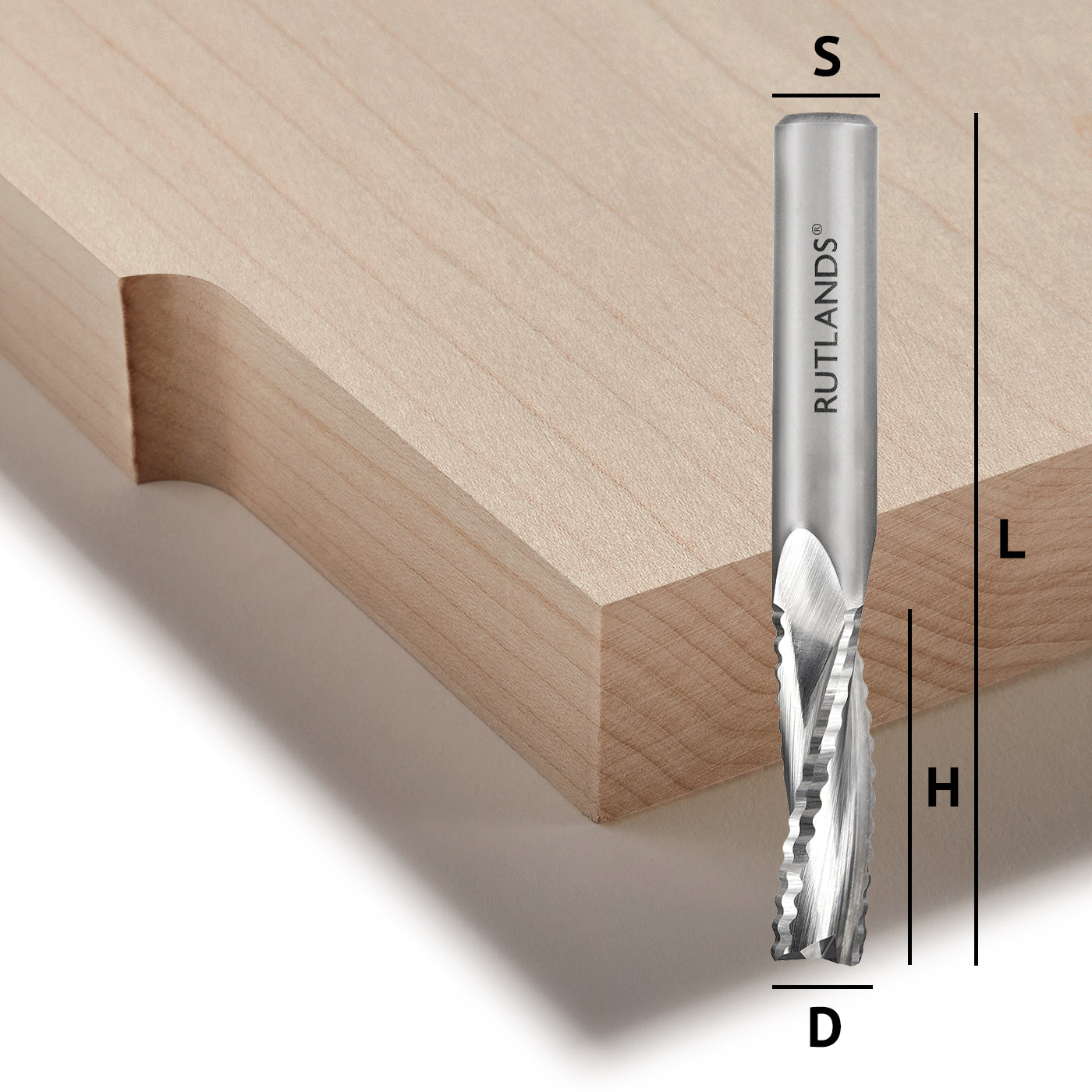 Solid Carbide Router Bit - Spiral Chipbreaker Up Cut 3 Flute