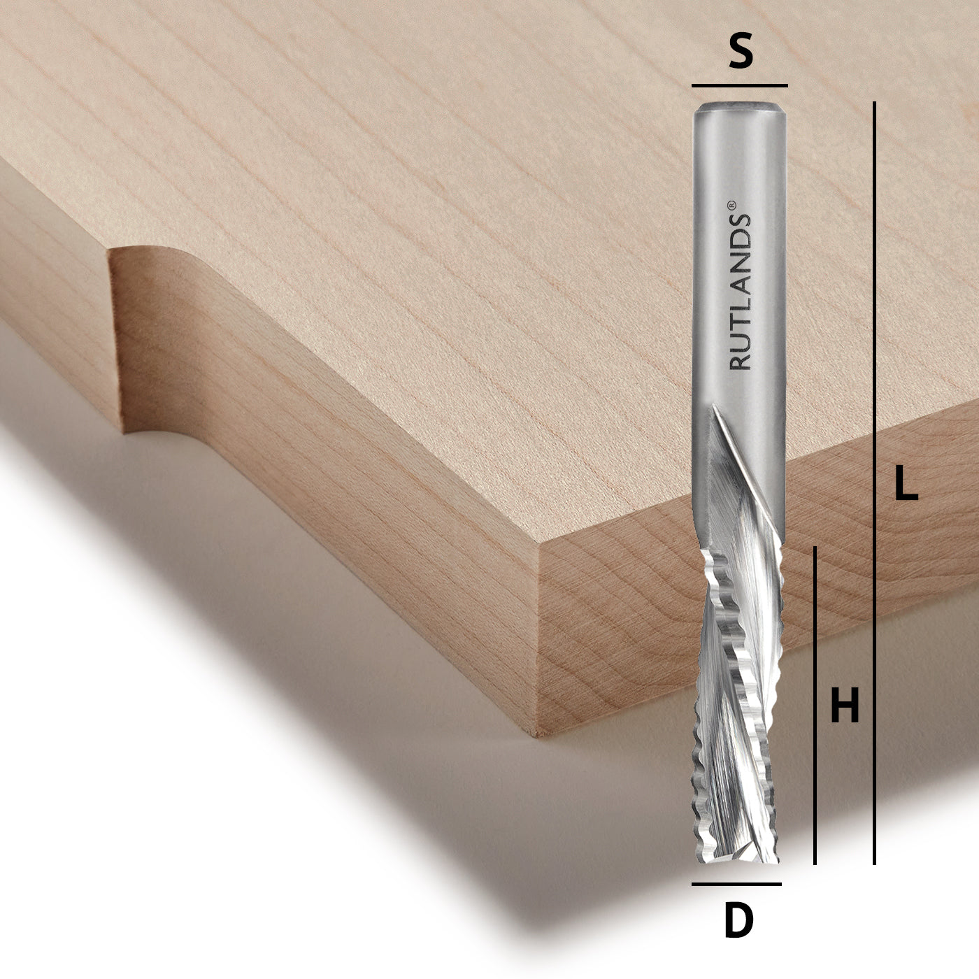 Solid Carbide Router Bit - Spiral Chipbreaker Down Cut 3 Flute