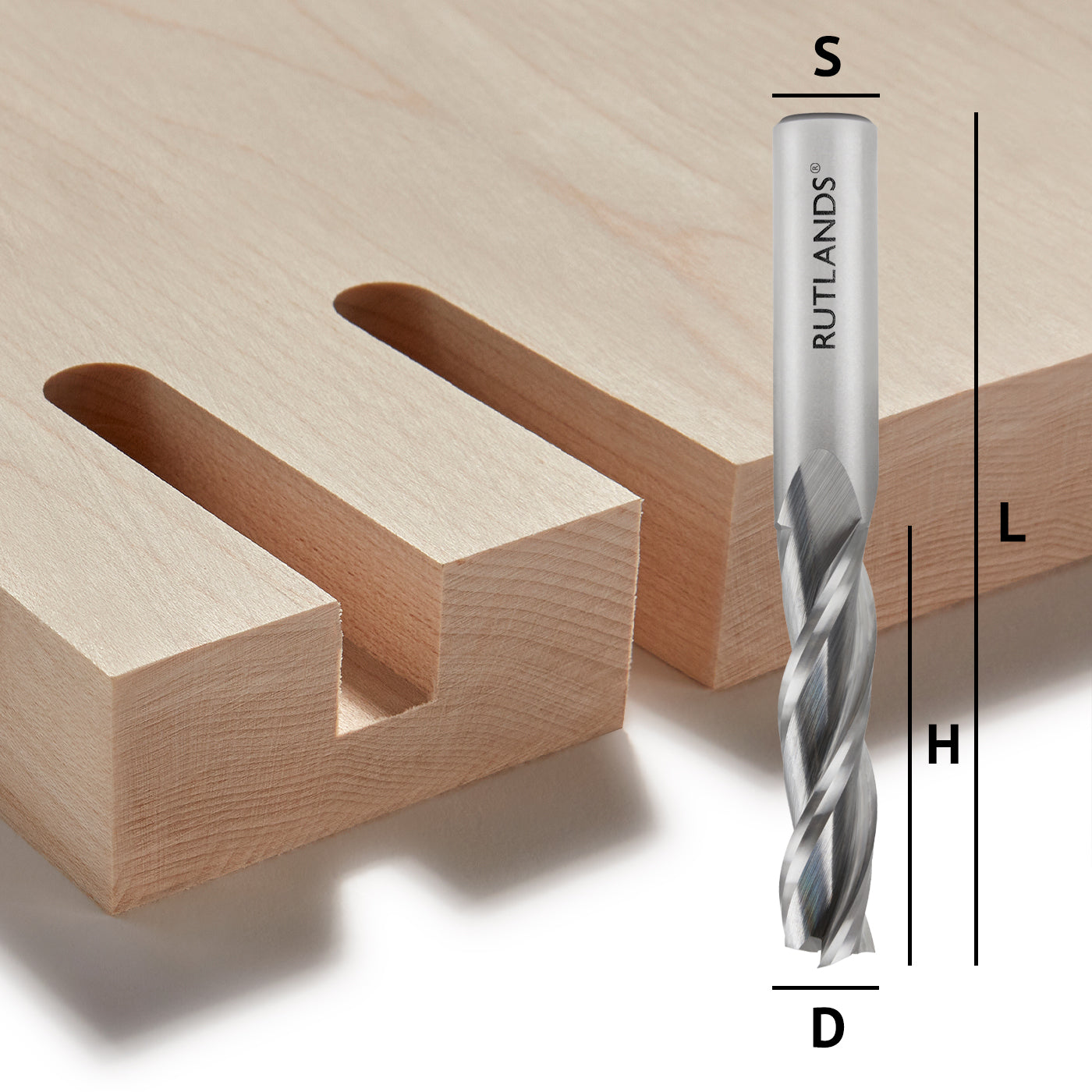 Solid Carbide Router Bit - Spiral Up Cut 3 Flute