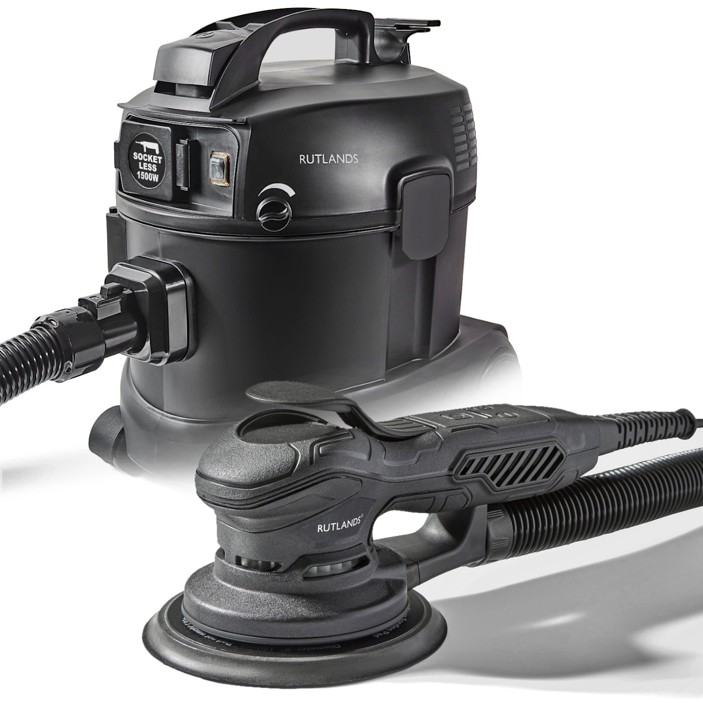 Brushless Random Orbital Sander with Dust Extractor - 10 Litre