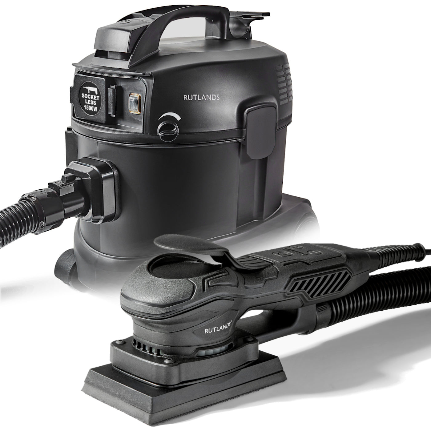 Brushless Palm Orbital Sander with Dust Extractor - 10 Litre