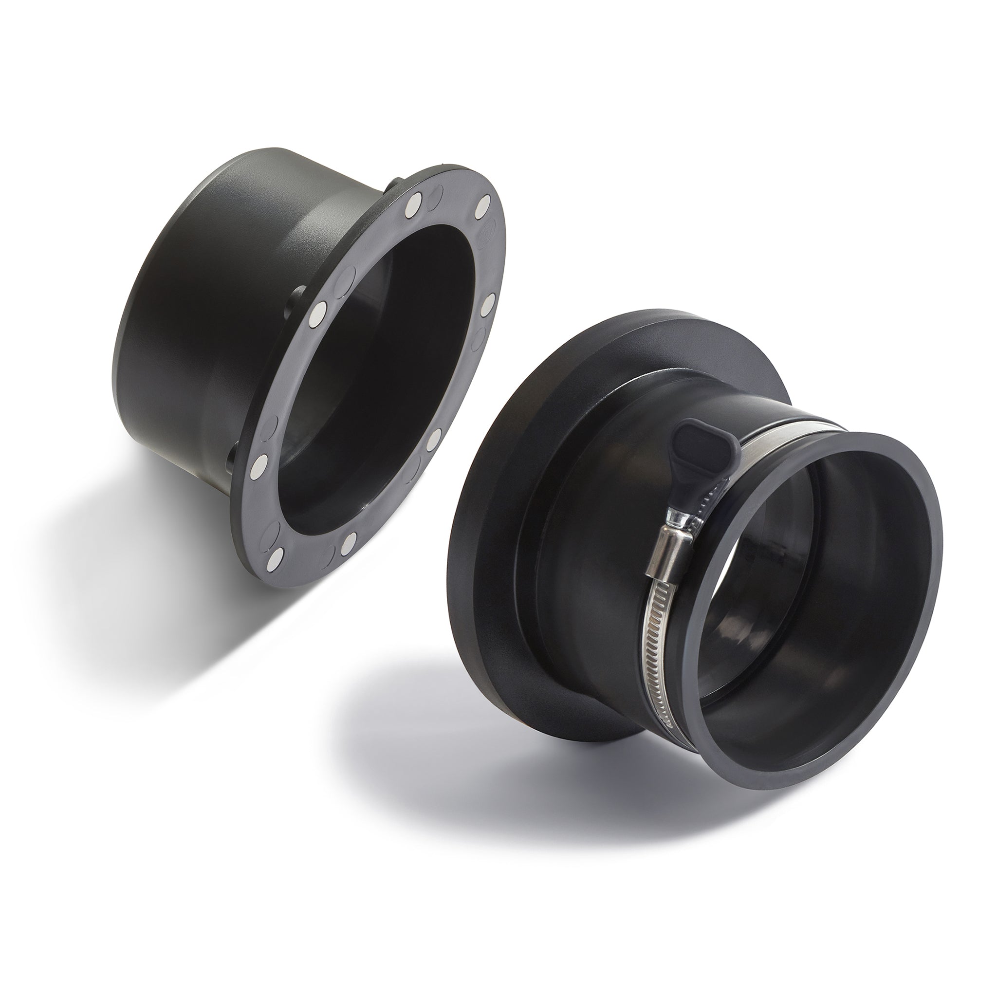 Dust Extraction Hose Magnetic Coupling Kit with Rubber Cuffs - 100mm to 100mm