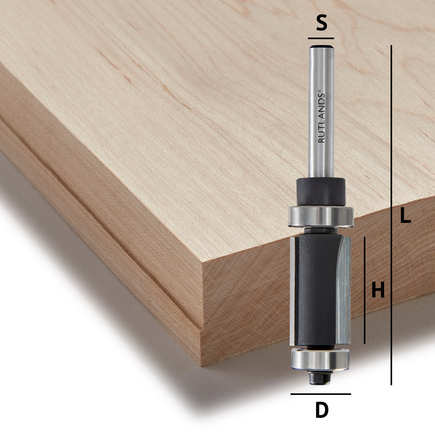 Router Bit - Rebate Trim - D=16mm H=25mm T=1,1.5,2.5,3mm L=82mm S=1/4"