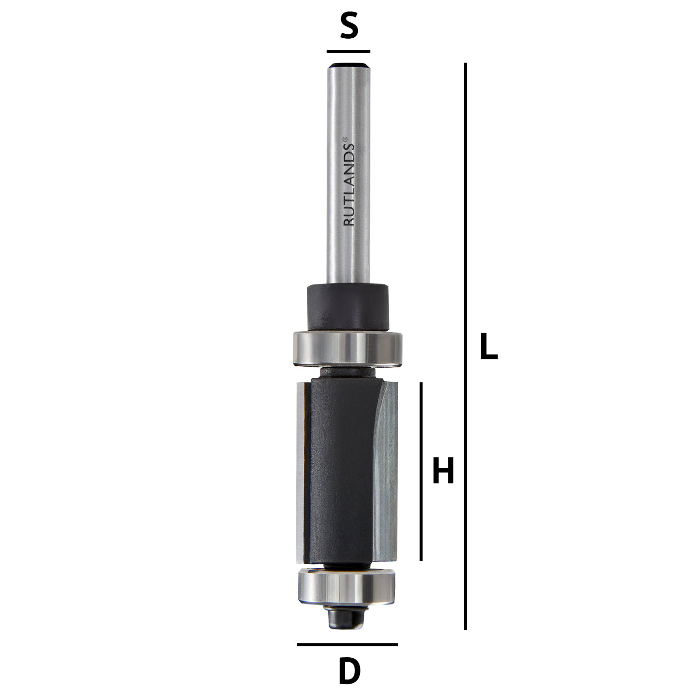 Router Bit - Rebate Trim - D=16mm H=25mm T=1,1.5,2.5,3mm L=82mm S=1/4"