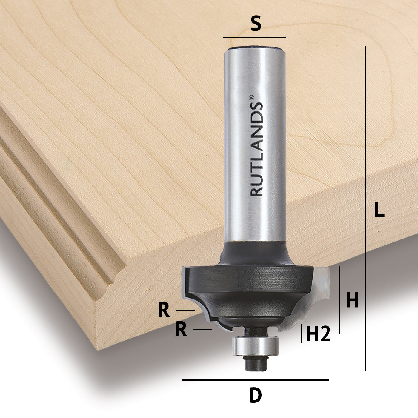 Router Bit - Classical Roman Ogee - D=30.2mm H=13.5mm R=4.76mm L=67mm S=1/2"