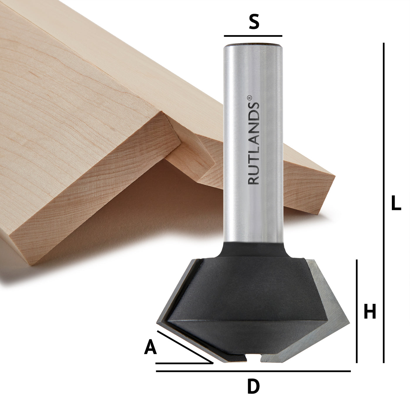 Router Bit - Birds Mouth - D=41mm H=22mm A=30° L=66.7mm S=1/2"