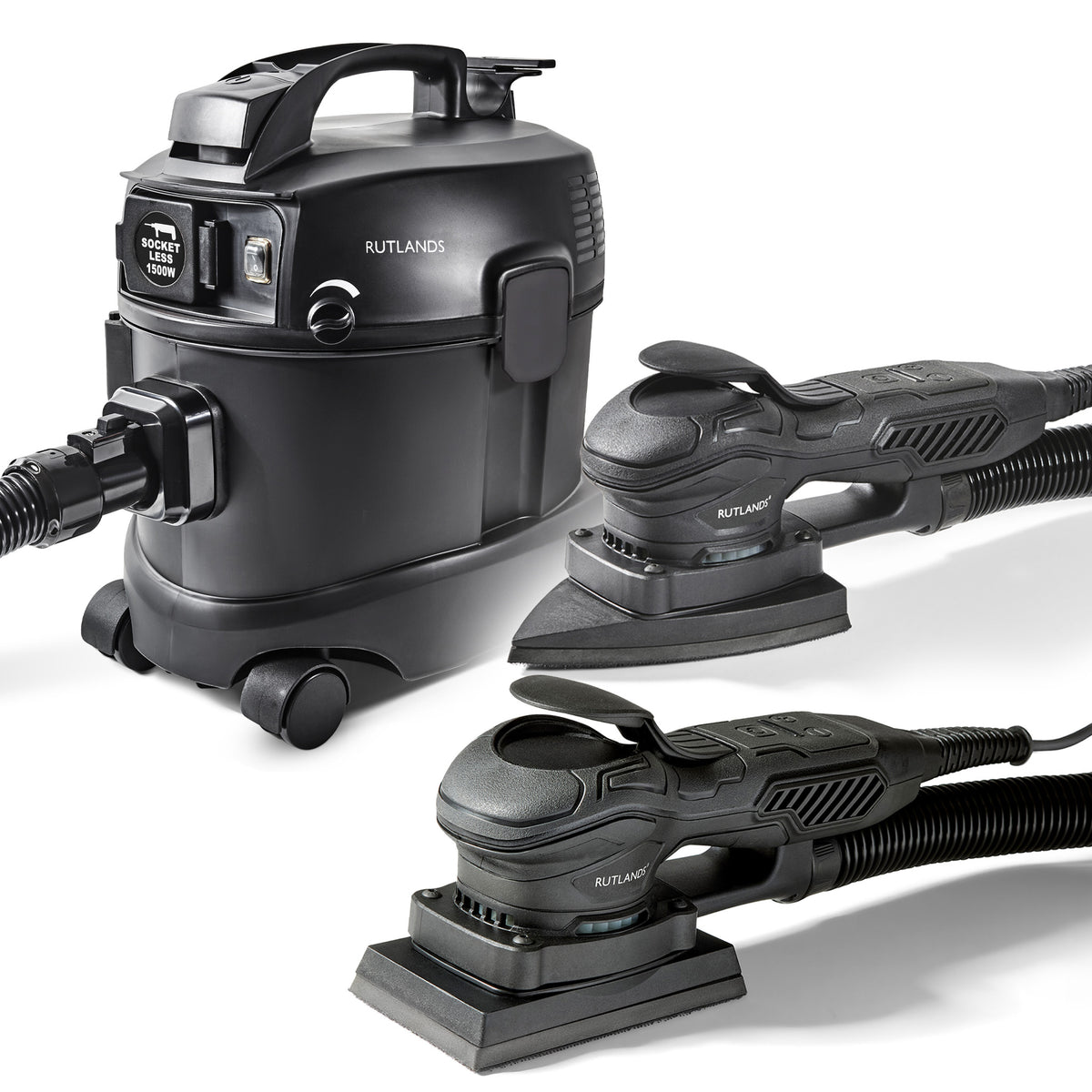 Brushless Palm and Delta Orbital Sanders with Dust Extractor - 10 Litre