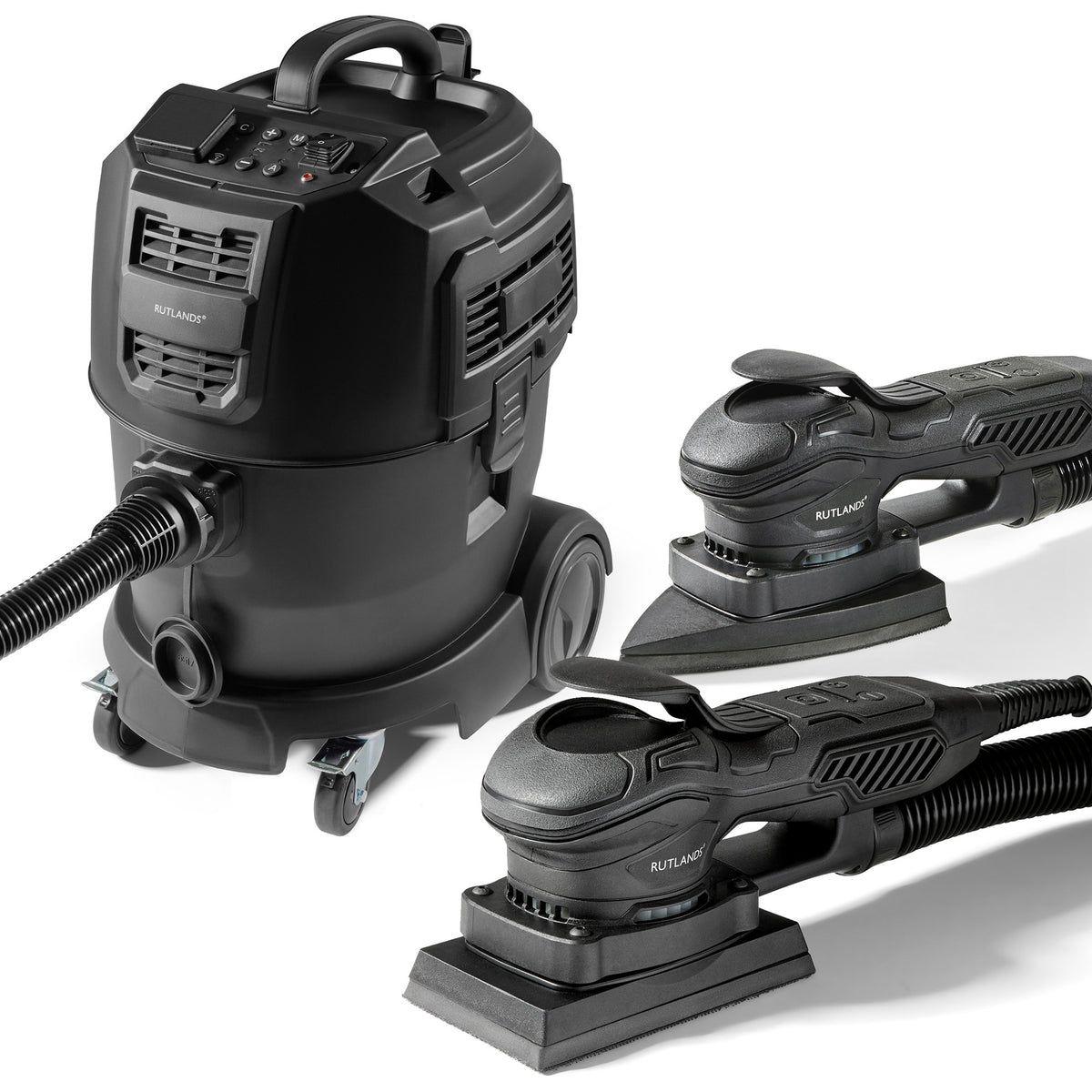 Brushless Palm and Delta Orbital Sanders with M Class Dust Extractor - 25 Litre