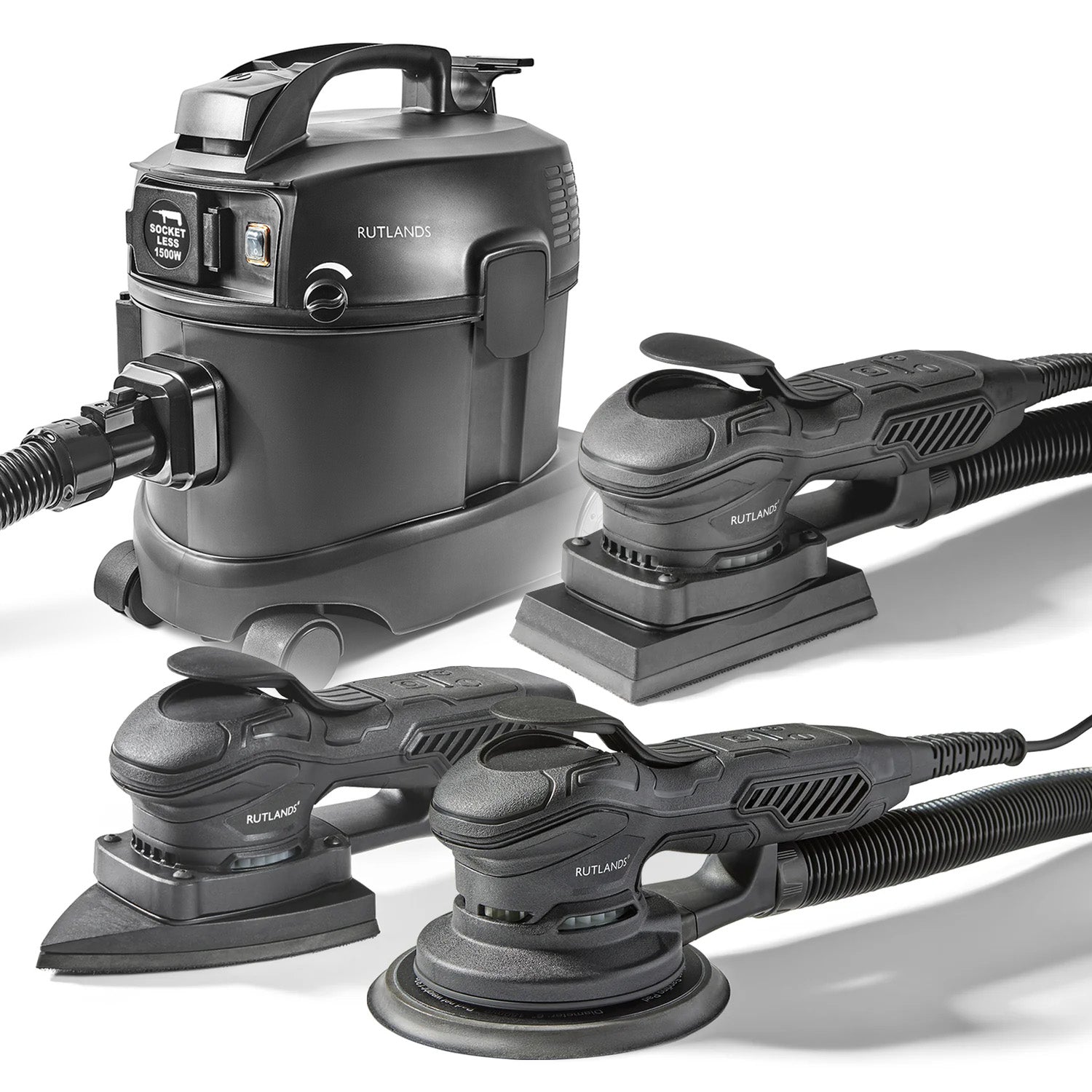 Brushless Random, Palm and Delta Orbital Sanders with Dust Extractor - 10 Litre