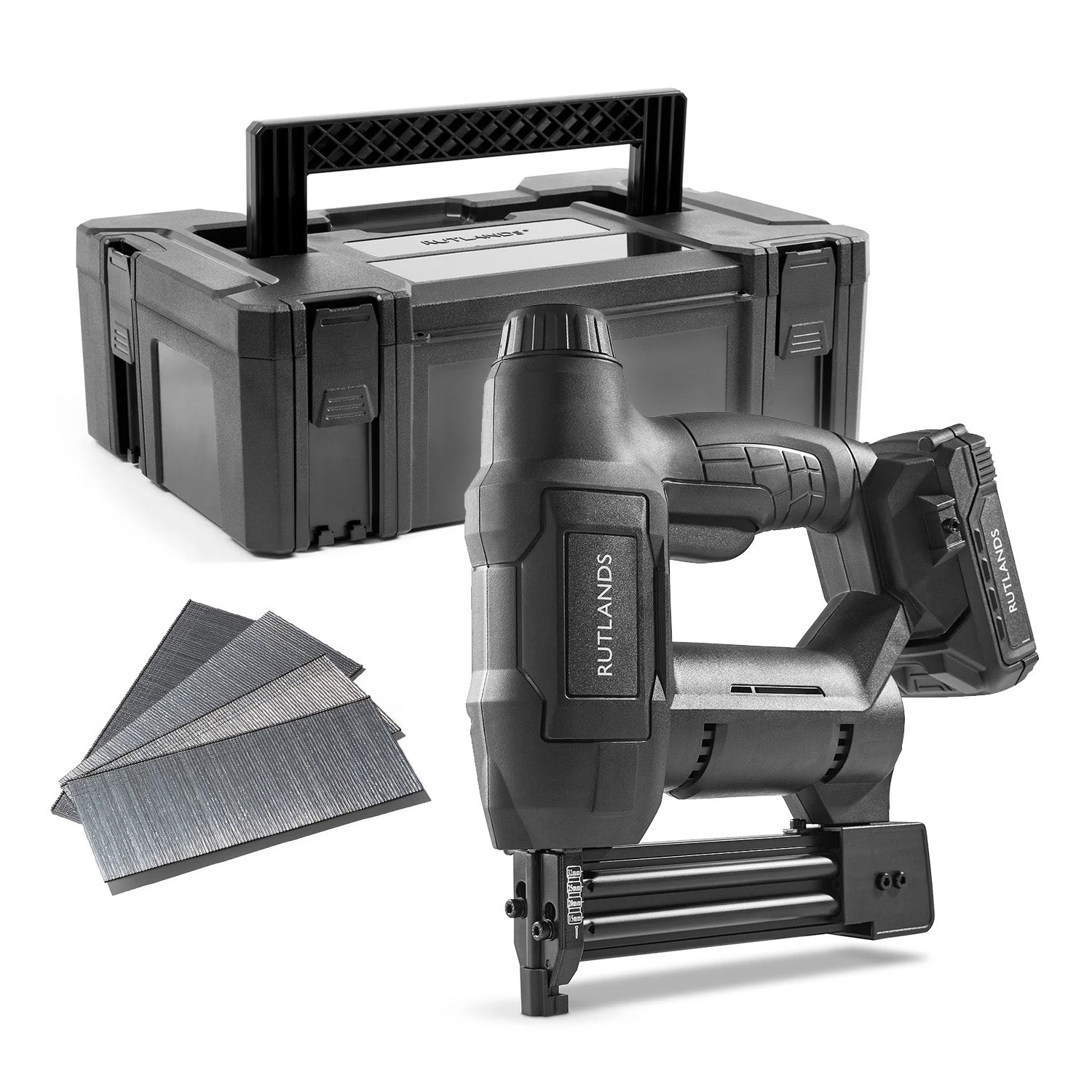 Cordless 18V Finish Nailer and Stapler 18 Gauge - 15mm to 32mm with 15,000 Nails and Storage Case
