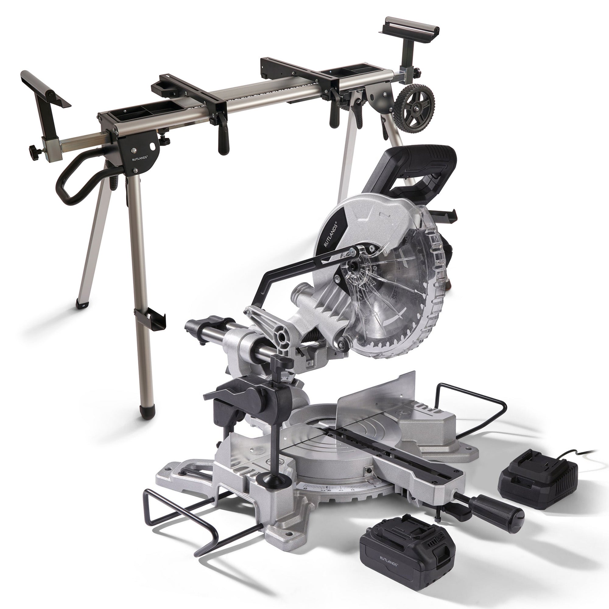 Cordless 18V Sliding Mitre Saw - 210mm with Stand