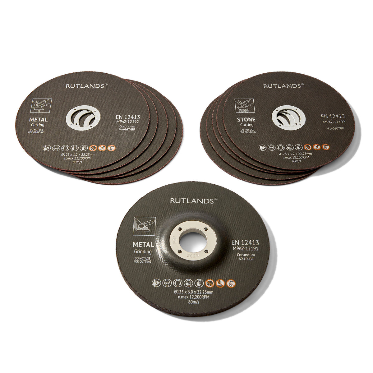 Angle Grinder Discs - 125mm - Mixed Pack of 11