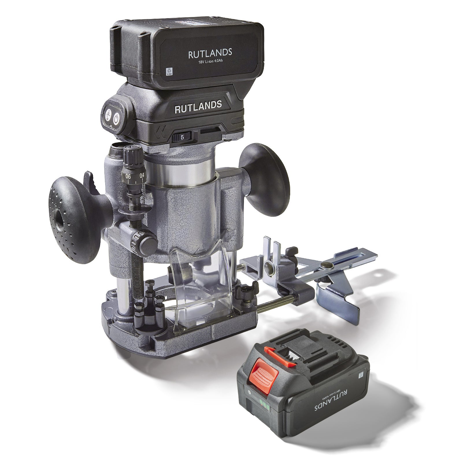 R60 18V Cordless 1/4" Router with 2 Batteries