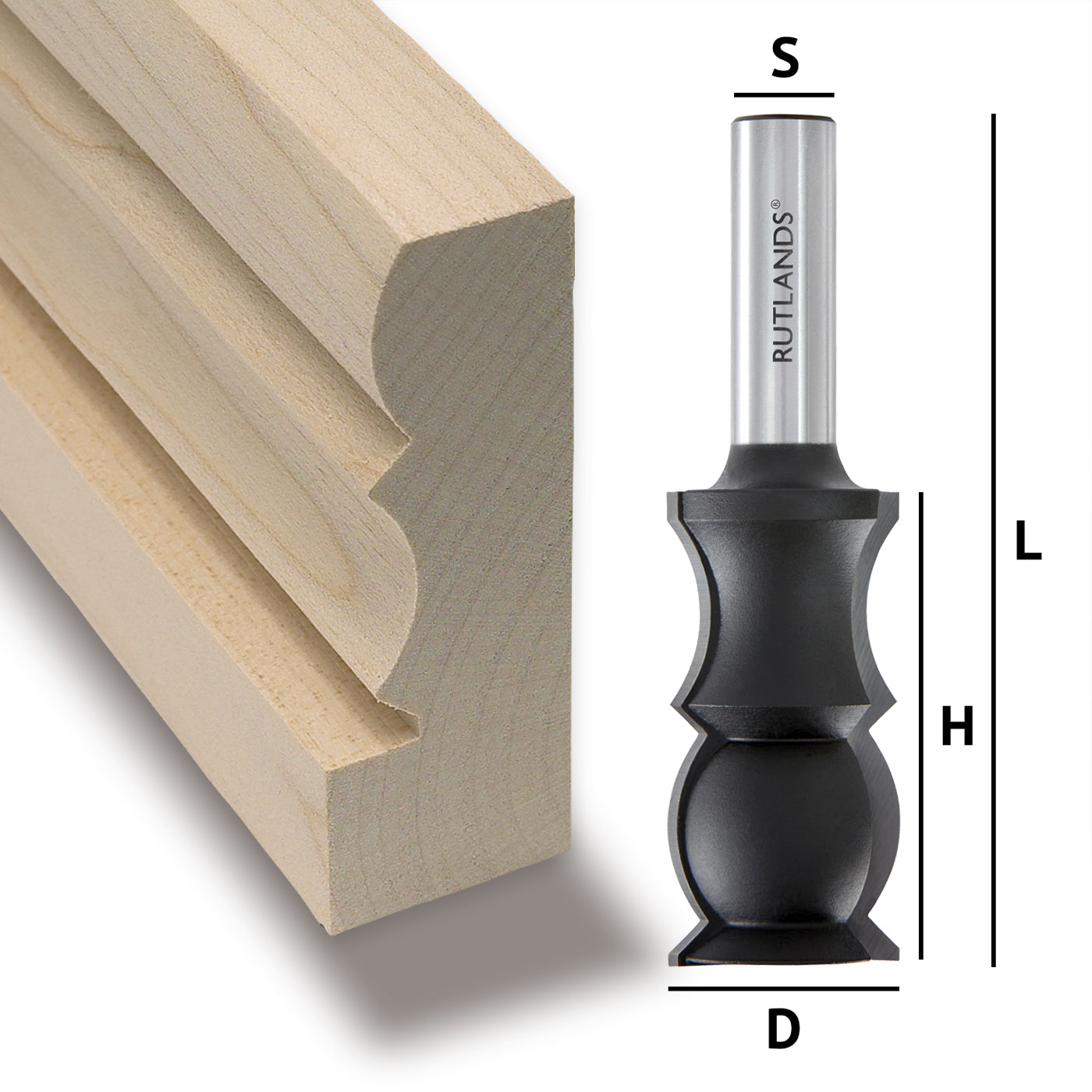 Router Bit - Crown Moulding - D=28.6mm H=57.2mm L=101.6mm S=1/2"