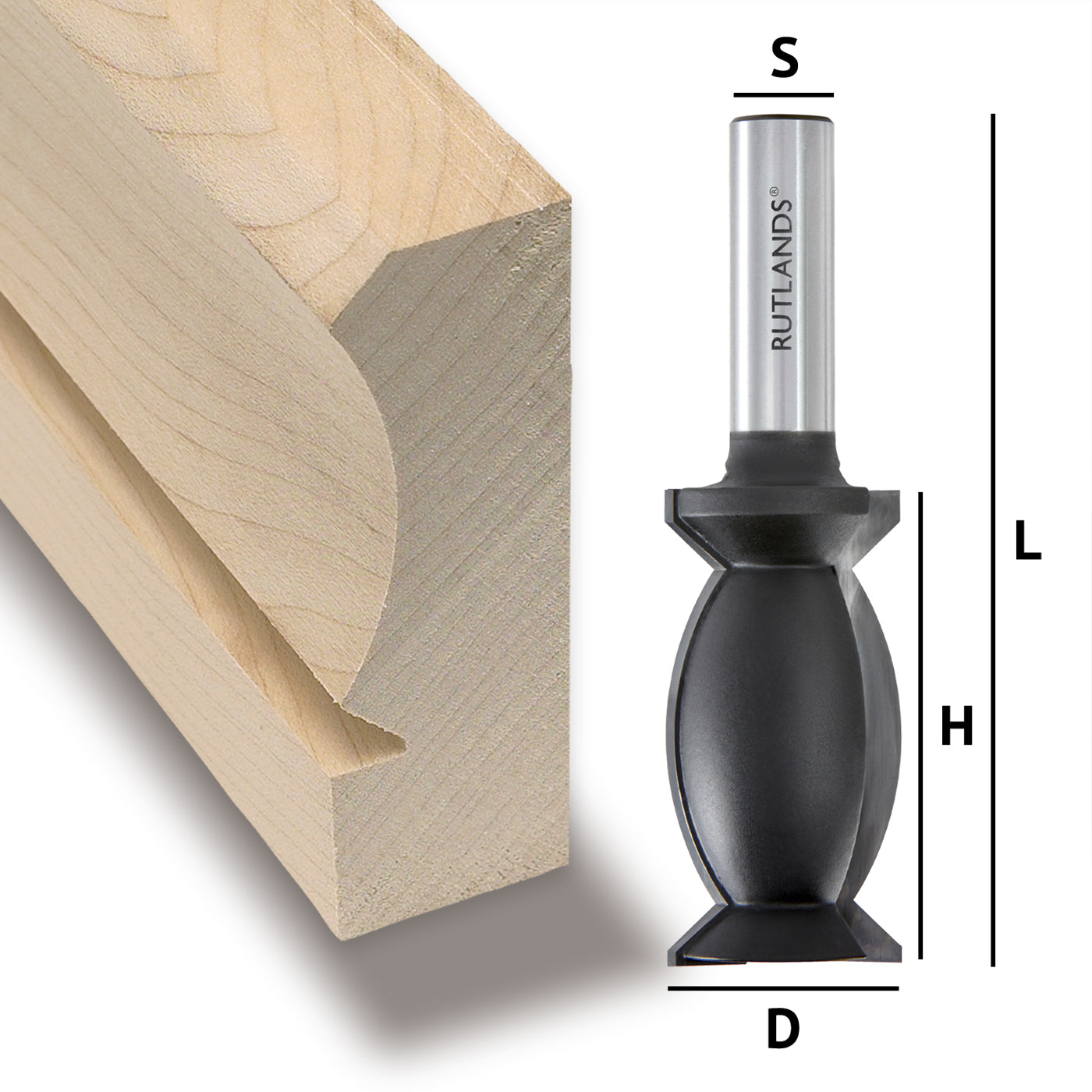 Router Bit - Crown Moulding - D=28.6mm H=57.2mm L=101.6mm S=1/2"