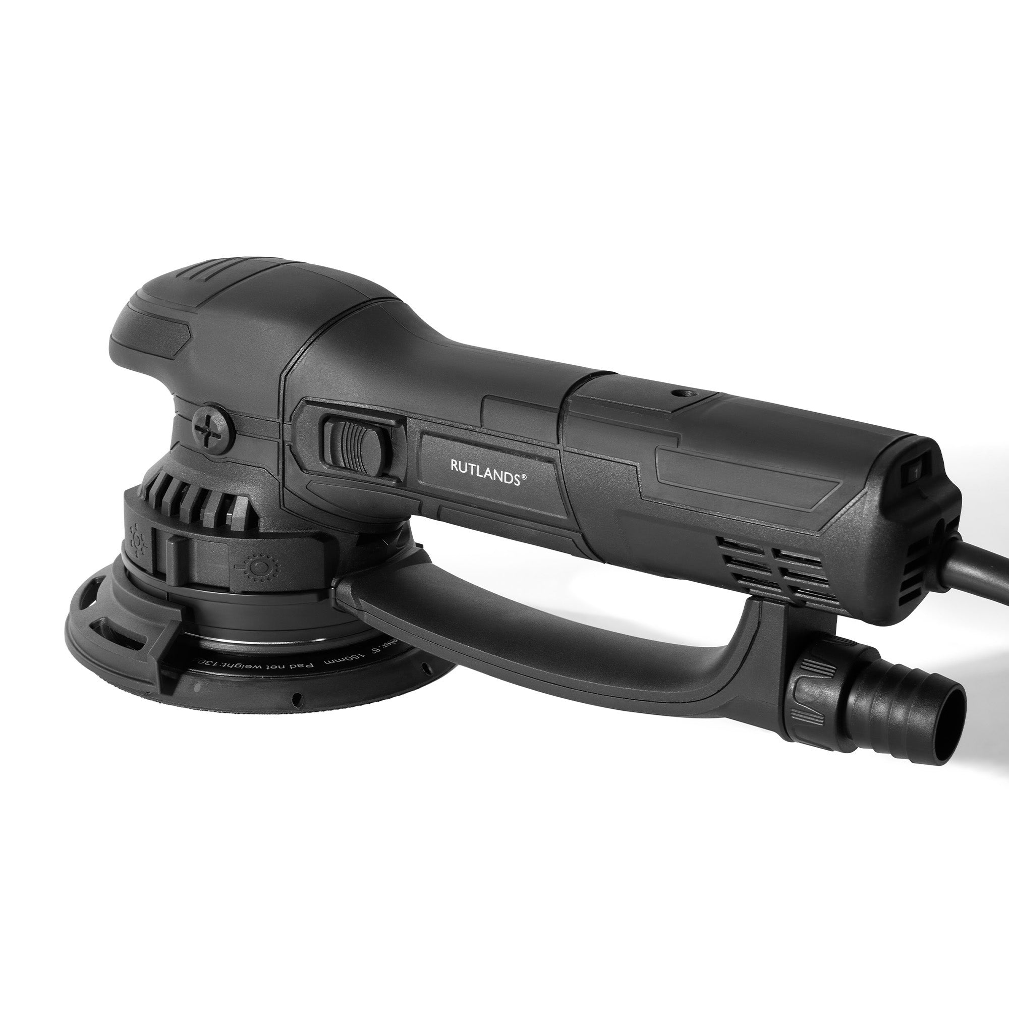 Random Orbital Sander with Turbo Gear Drive - 150mm, 5.0mm Orbit with 100 Net Abrasive Discs and Storage Case
