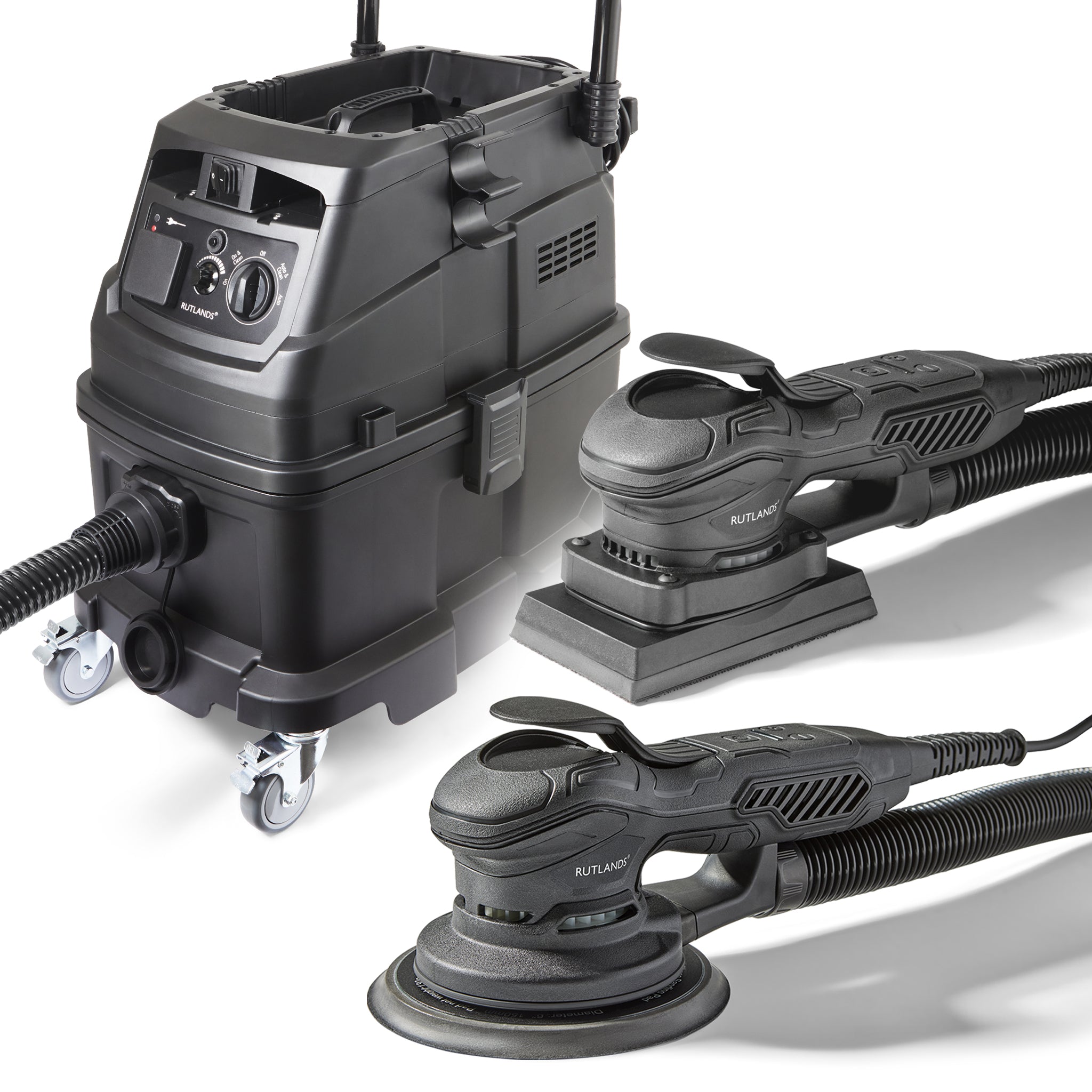 Brushless Random and Palm Orbital Sanders with M Class Dust Extractor - 40 Litre