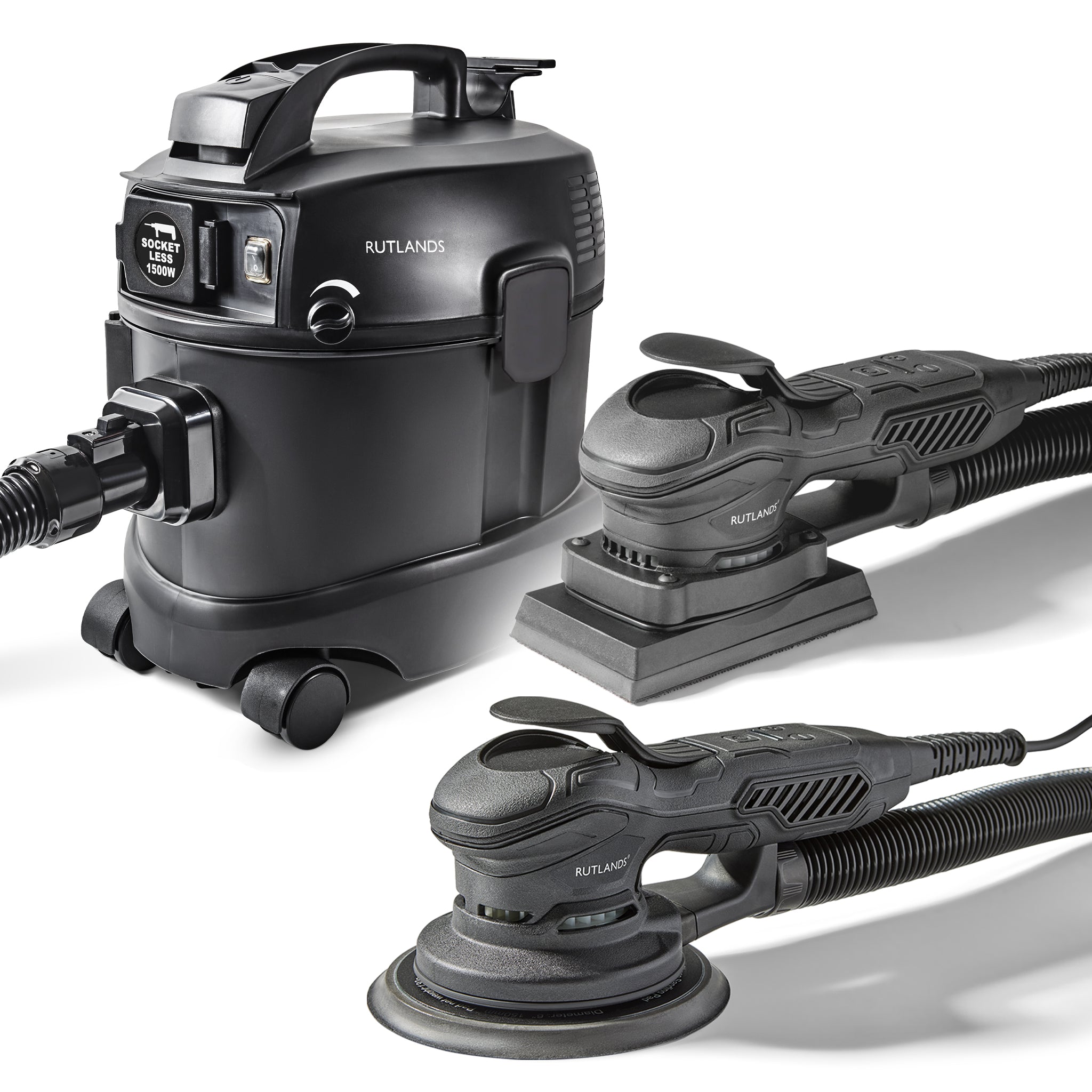 Brushless Random and Palm Orbital Sanders with Dust Extractor - 10 Litre