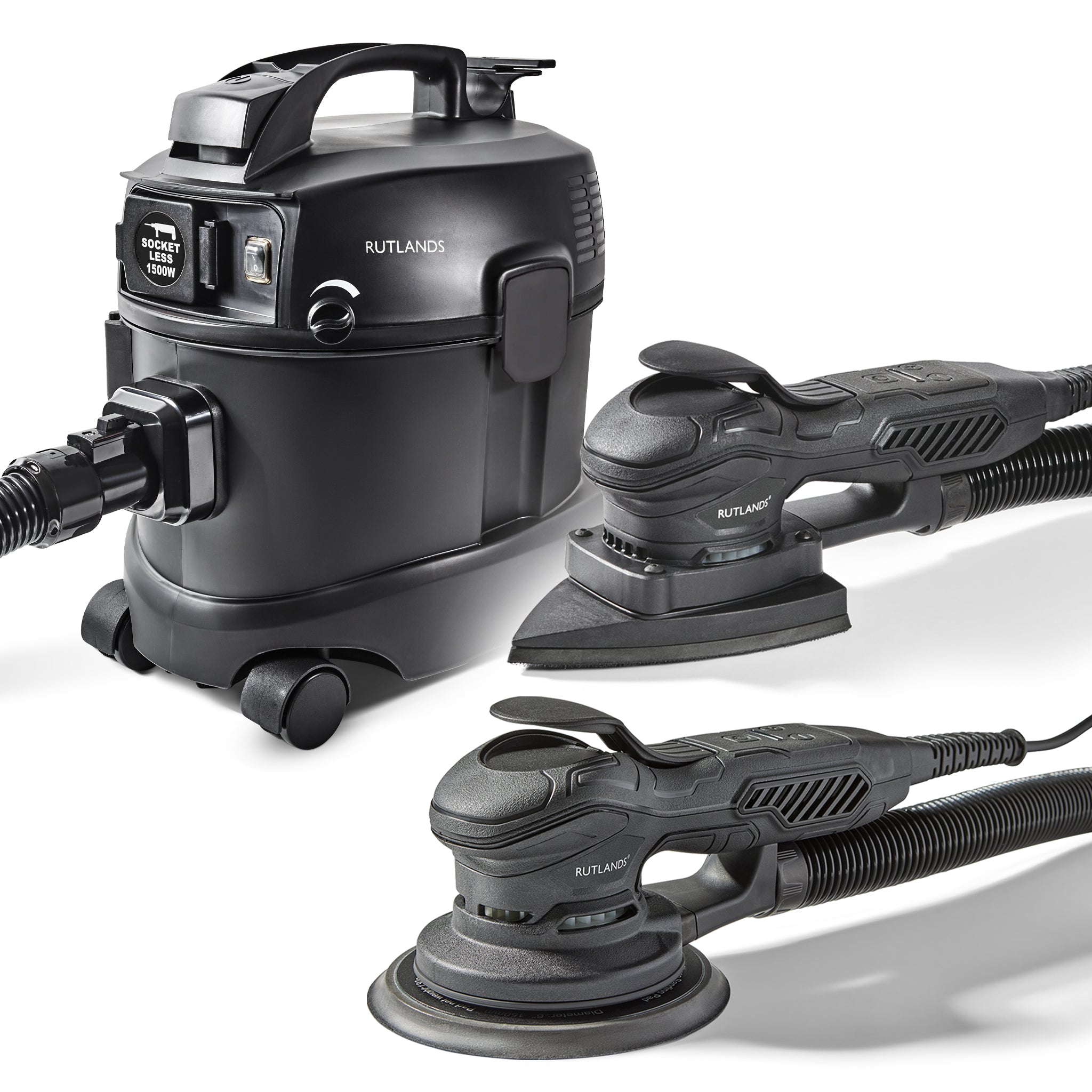 Brushless Random and Delta Orbital Sanders with Dust Extractor - 10 Litre