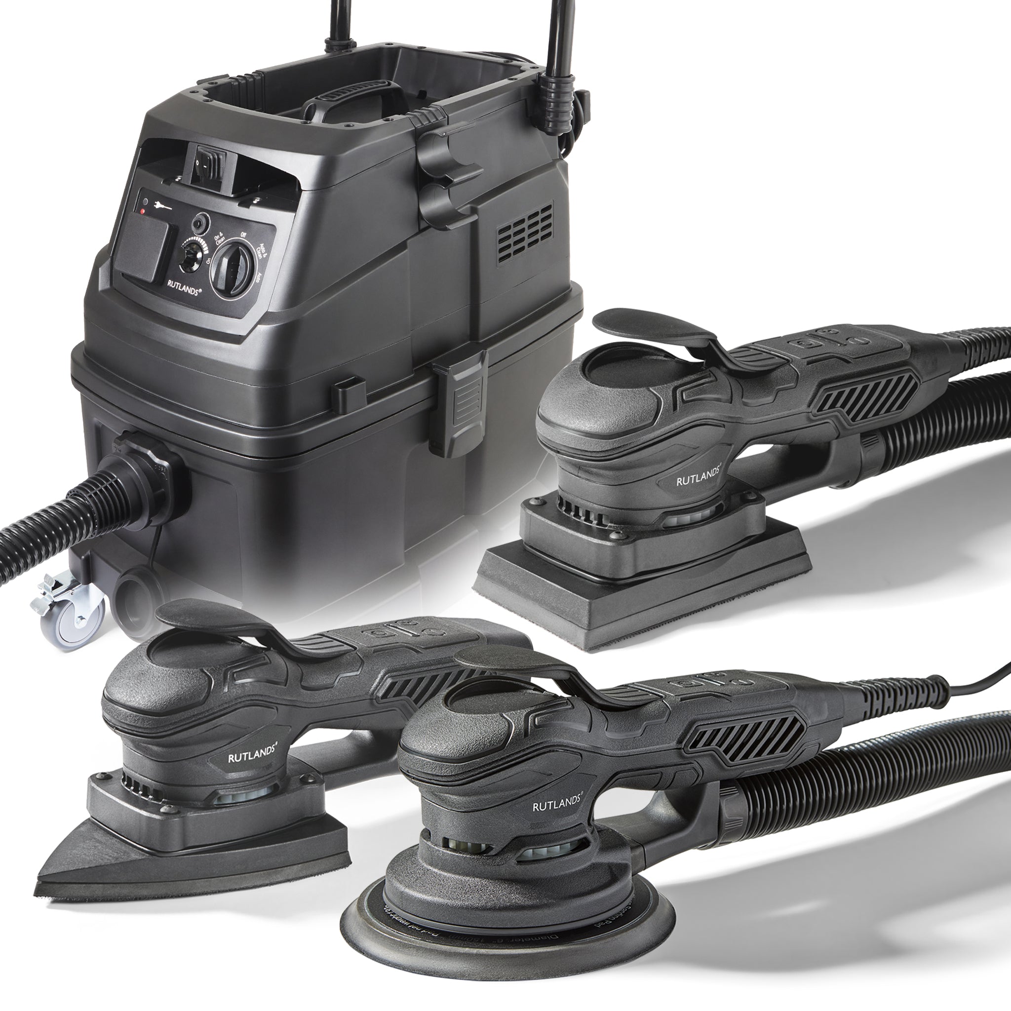 Brushless Random, Palm and Delta Orbital Sanders with M Class Dust Extractor - 40 Litre