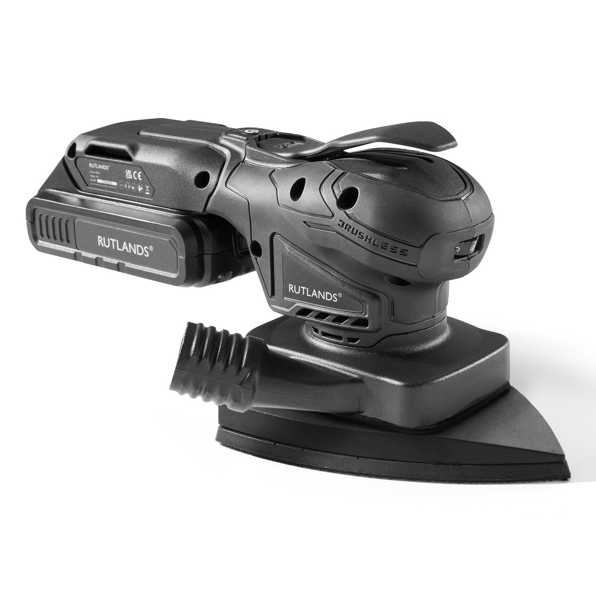 Brushless Cordless 20V Palm and Delta Orbital Sanders with 100 Net Abrasive Sheets & Storage Case
