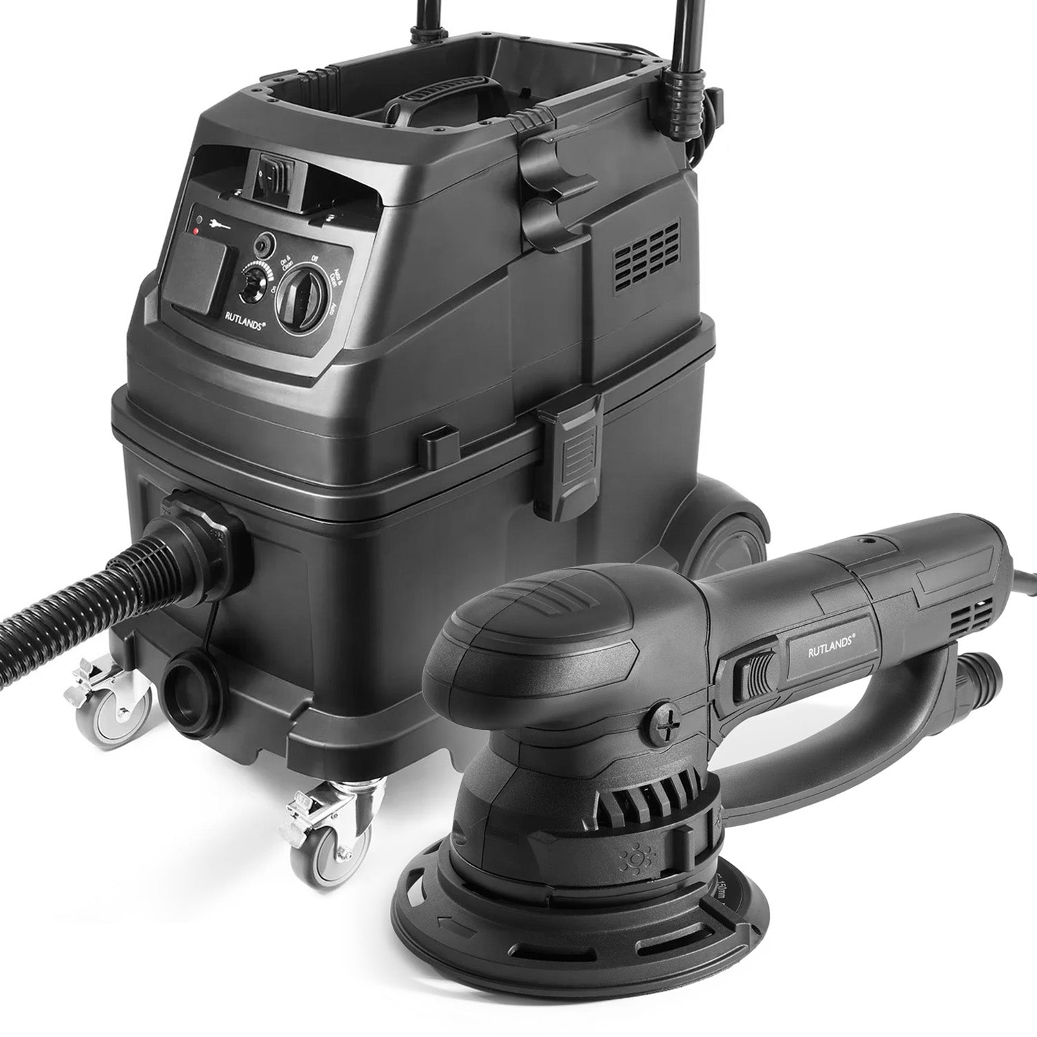 Random Orbital Sander with Turbo Gear Drive with M Class Dust Extractor - 40 Litre