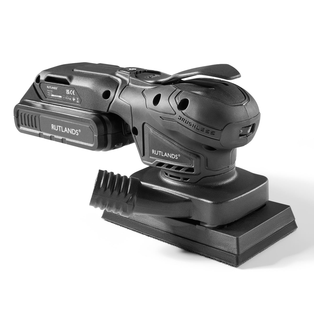 Brushless Cordless 20V Palm Orbital Sander - 81mm x 133mm, 1.5mm Orbit