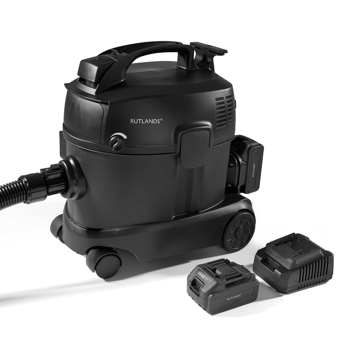 Brushless Cordless 20V Palm Orbital Sander with Cordless 36V Dust Extractor - 10 Litre