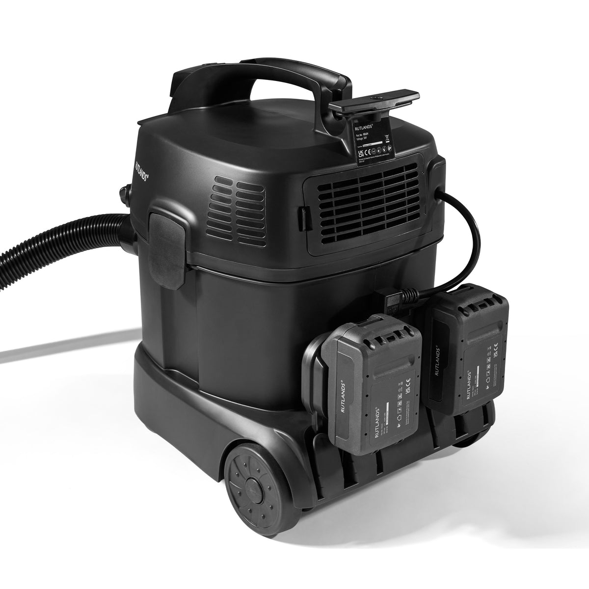 Brushless Cordless 20V Palm Orbital Sander with Cordless 36V Dust Extractor - 10 Litre