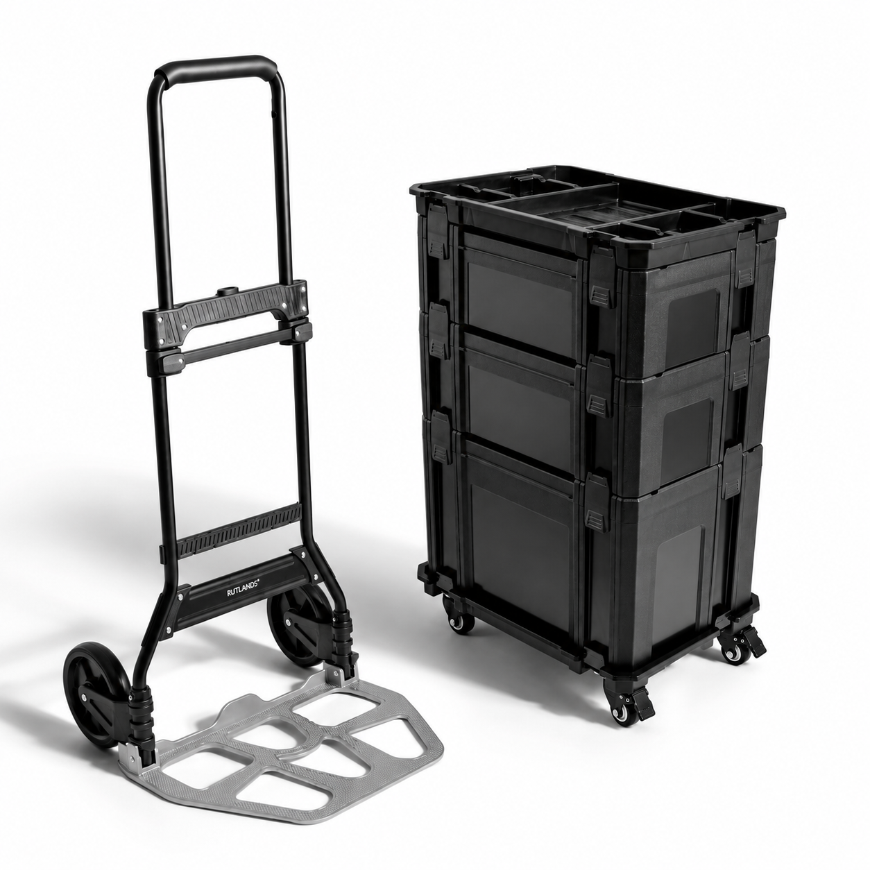 Tool Storage System Cases With Folding Hand Truck - 120kg