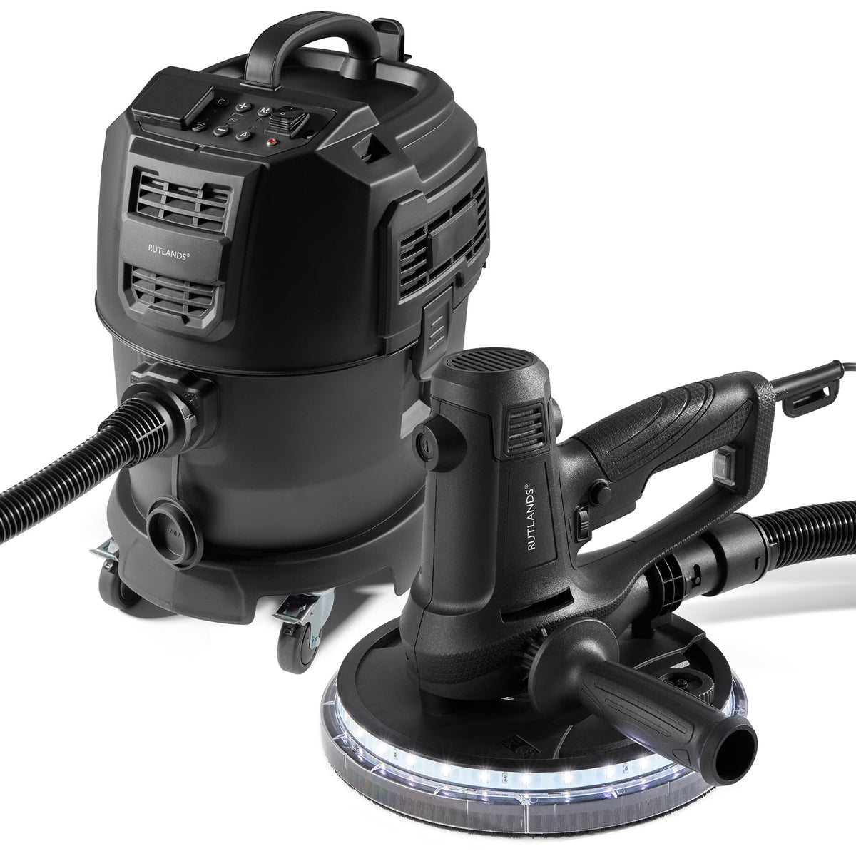 Handheld Rotary Drywall Sander with M Class Dust Extractor - 25 Litre