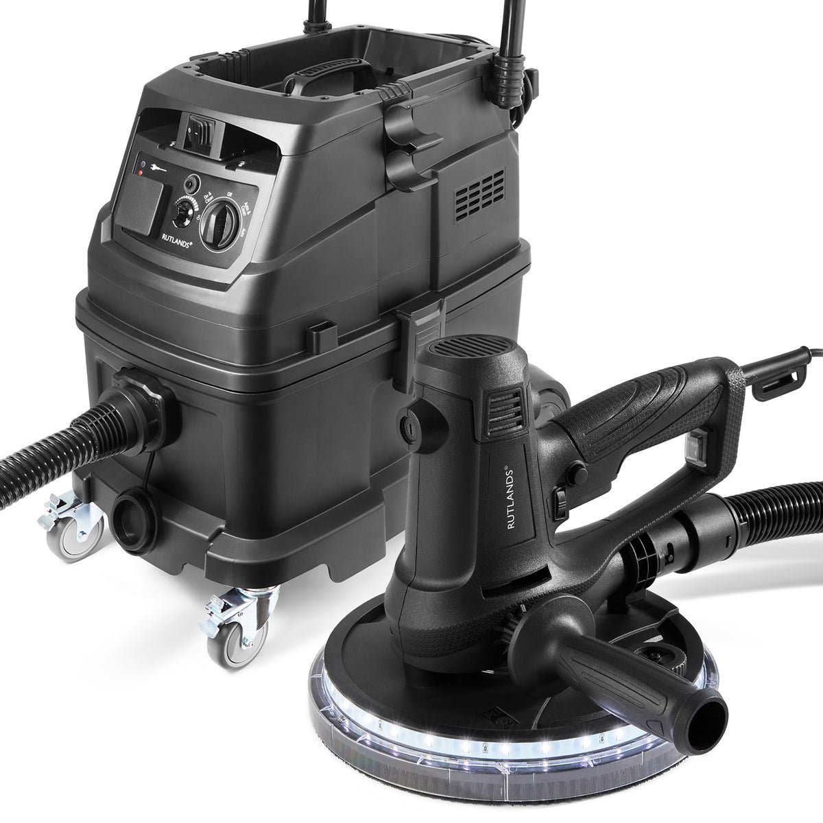 Handheld Rotary Drywall Sander with M Class Dust Extractor - 40 Litre