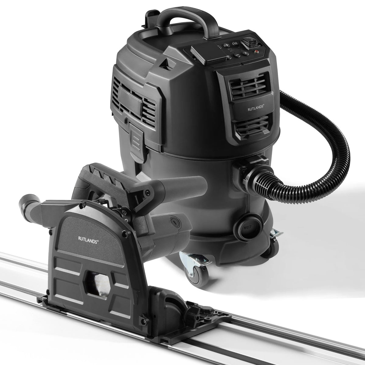 Plunge Saw with 1.4m Guide Rail and M Class Dust Extractor - 25 Litre