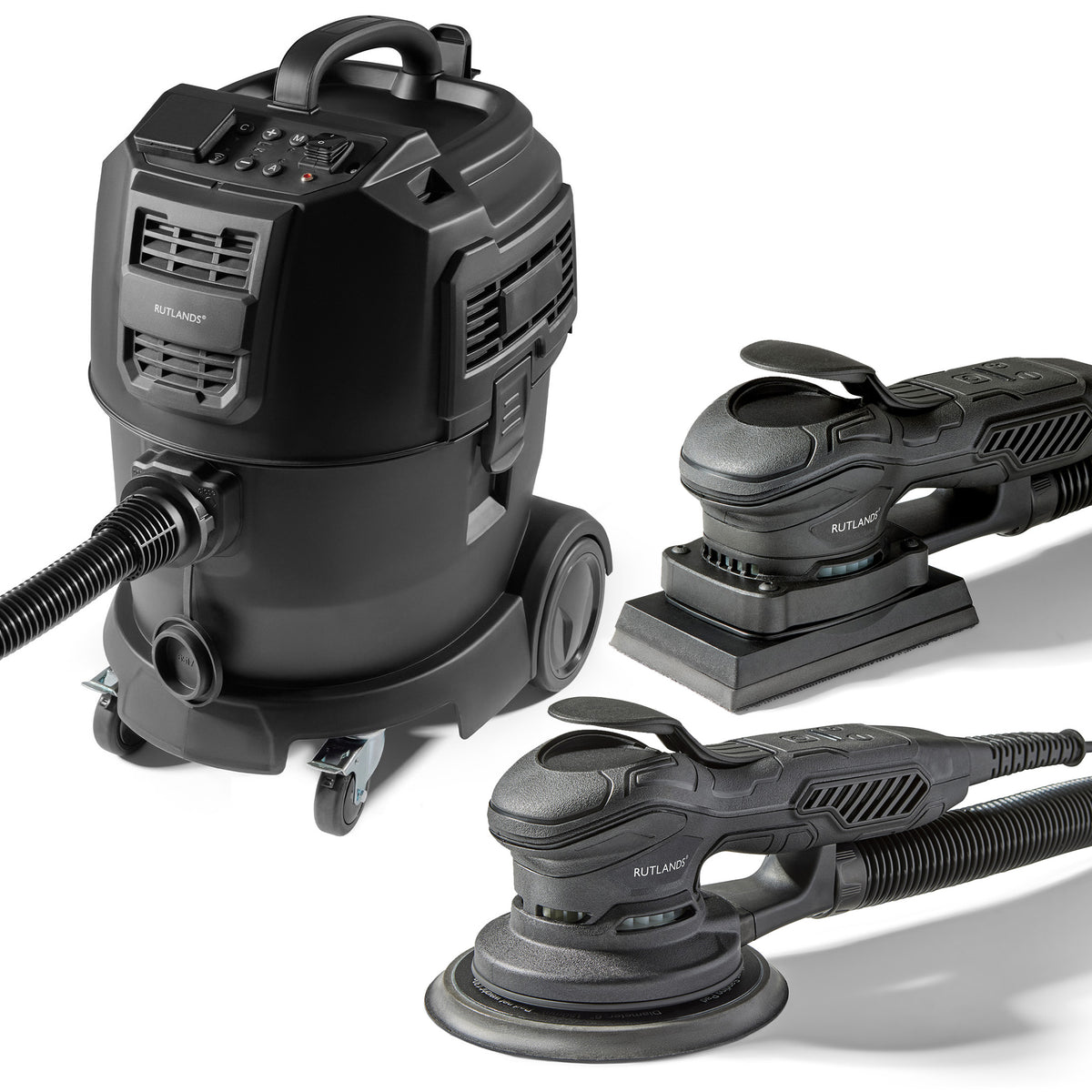 Brushless Random and Palm Orbital Sanders with M Class Dust Extractor - 25 Litre