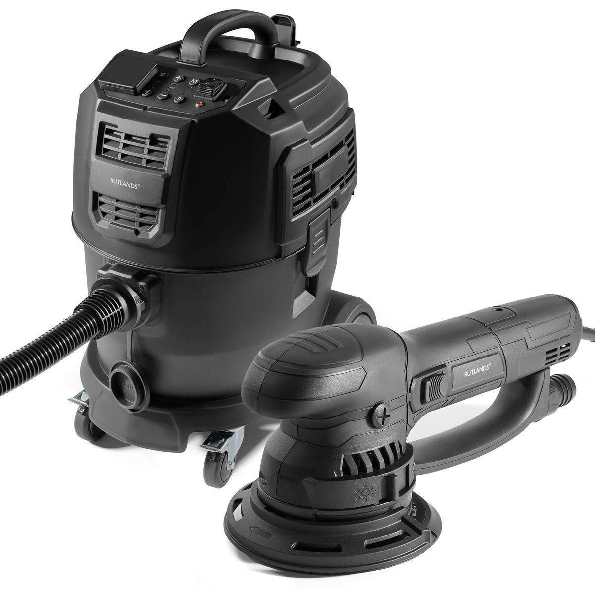 Random Orbital Sander with Turbo Gear Drive with M Class Dust Extractor - 25 Litre