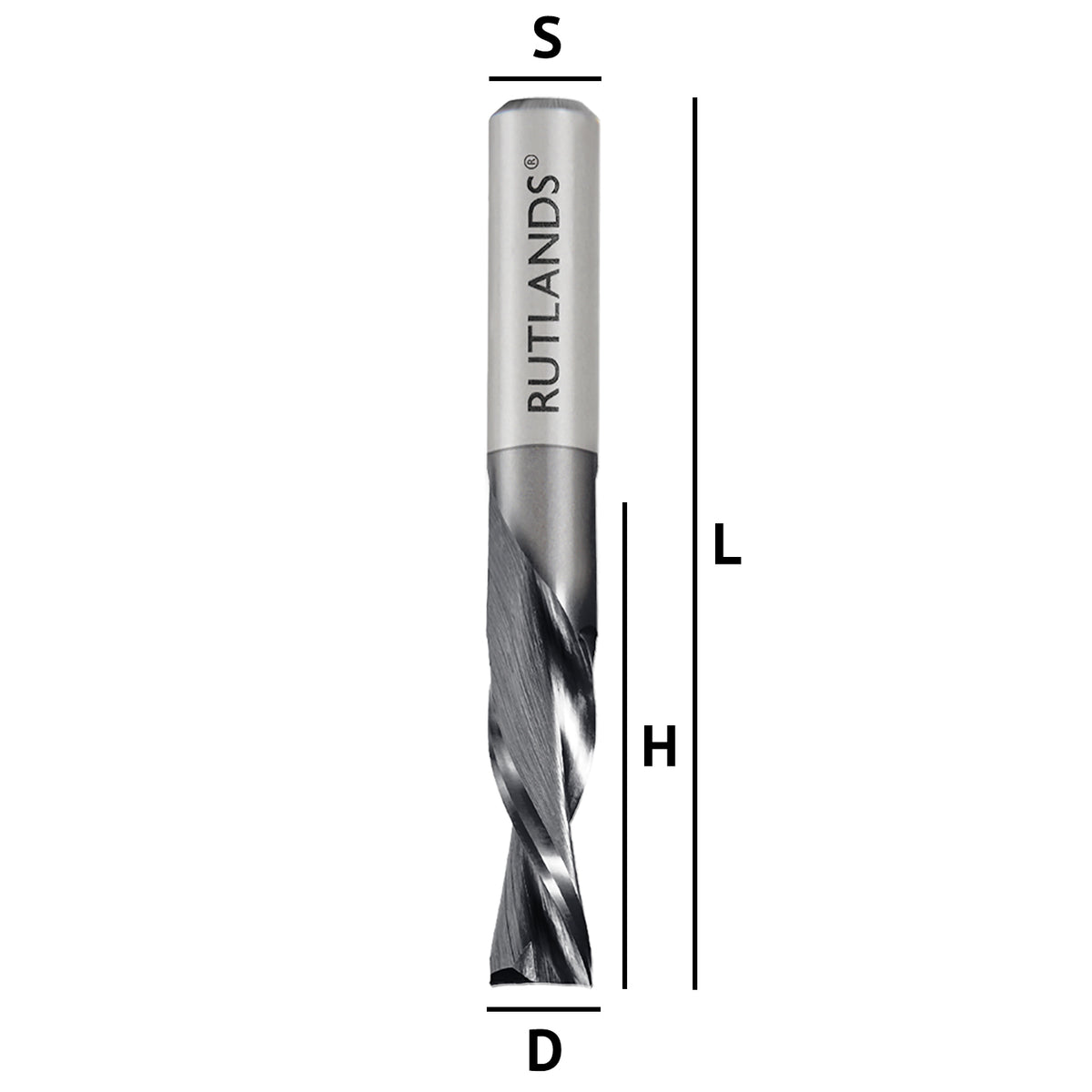 Solid Carbide Coated Router Bit - Spiral Down Cut 2 Flute | Next Day ...