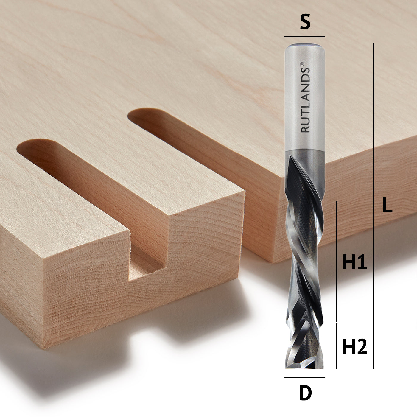 Solid Carbide Coated - Spiral Compression 2 Flute