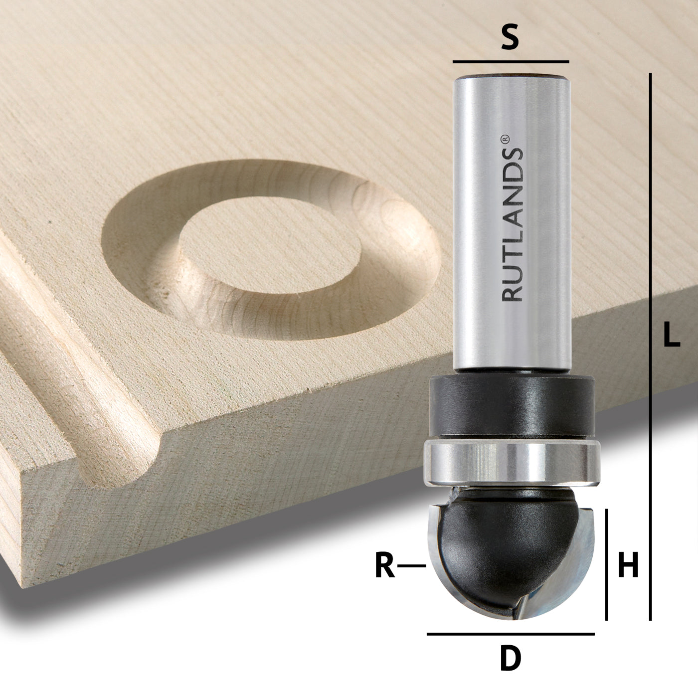 Router Bit - Round Nosed with Bearing