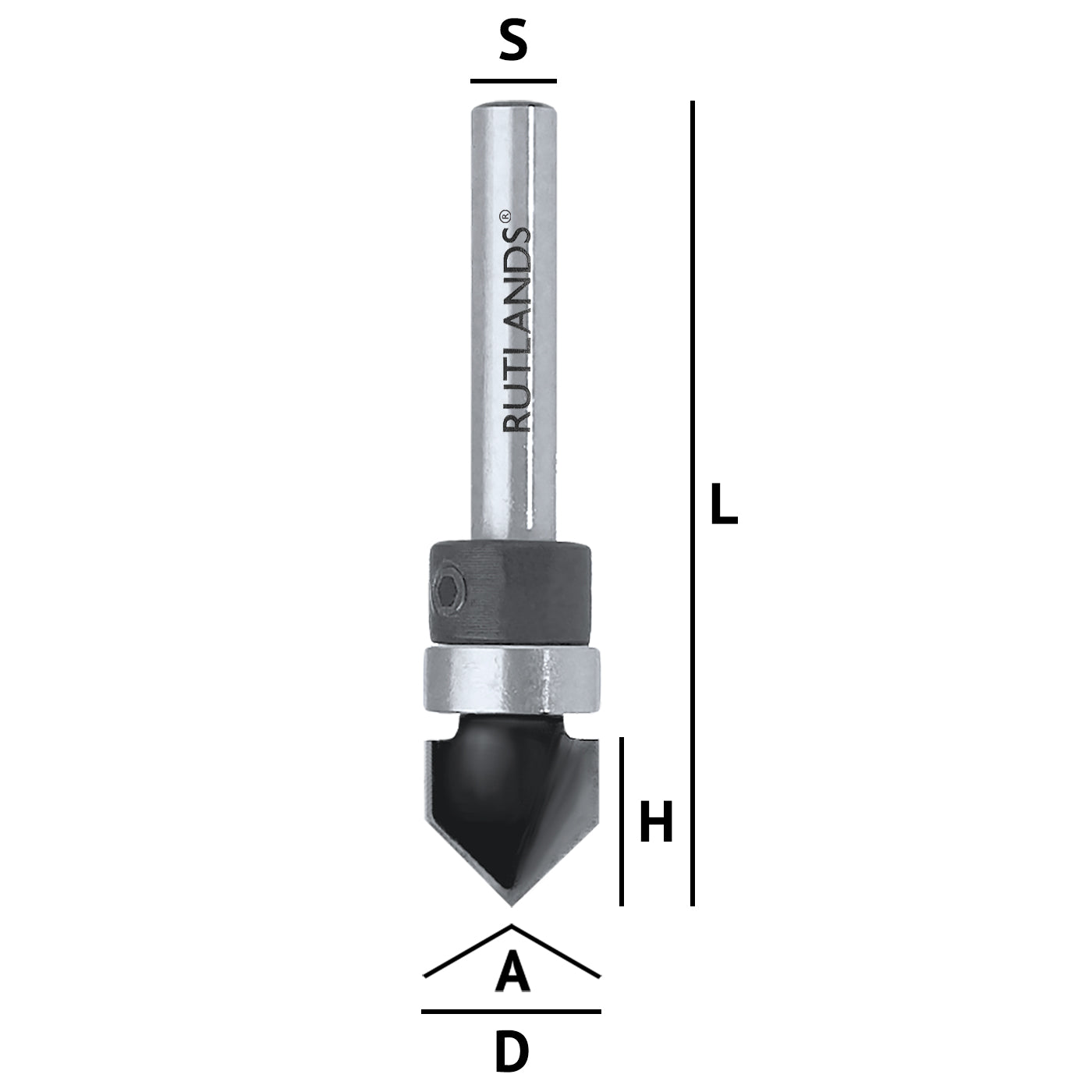 Router Bit - V-Groove with Bearing