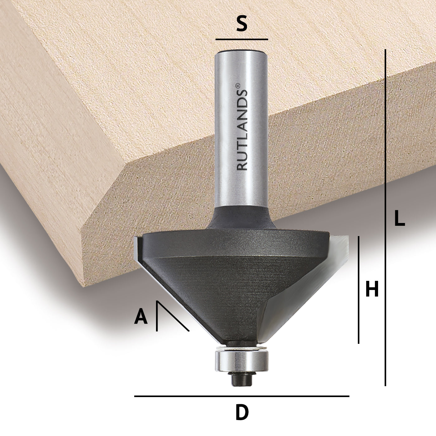 TCT Router Bit - Bevel with Bearing | Next Day Delivery – Rutlands Limited