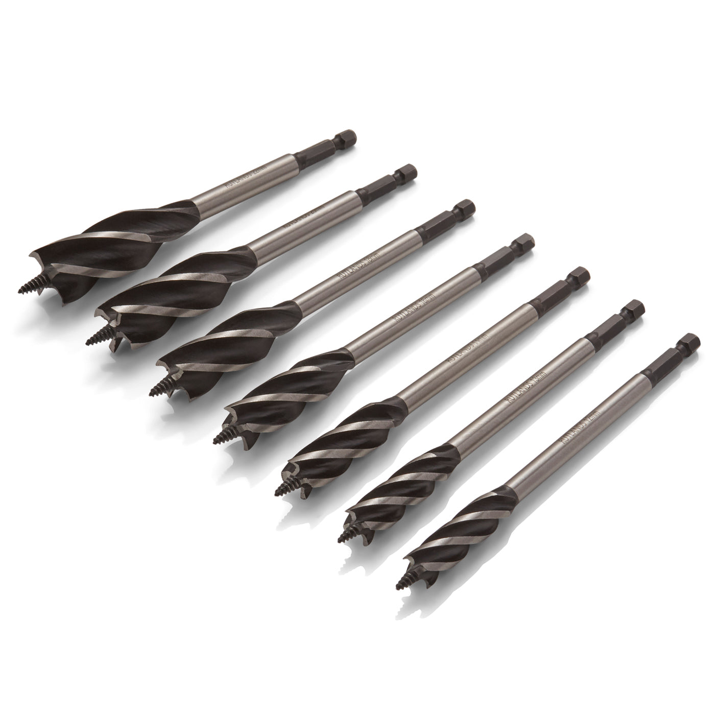 Four Flute Auger Bits - Set of 7