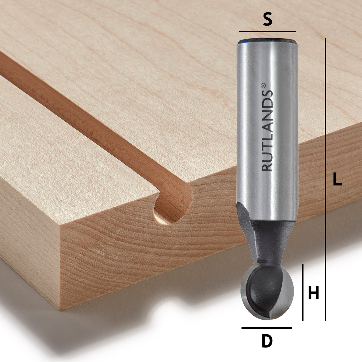 Router Bit - Ball End - D=12.7mm H=11mm L=56.6mm S=1/2"