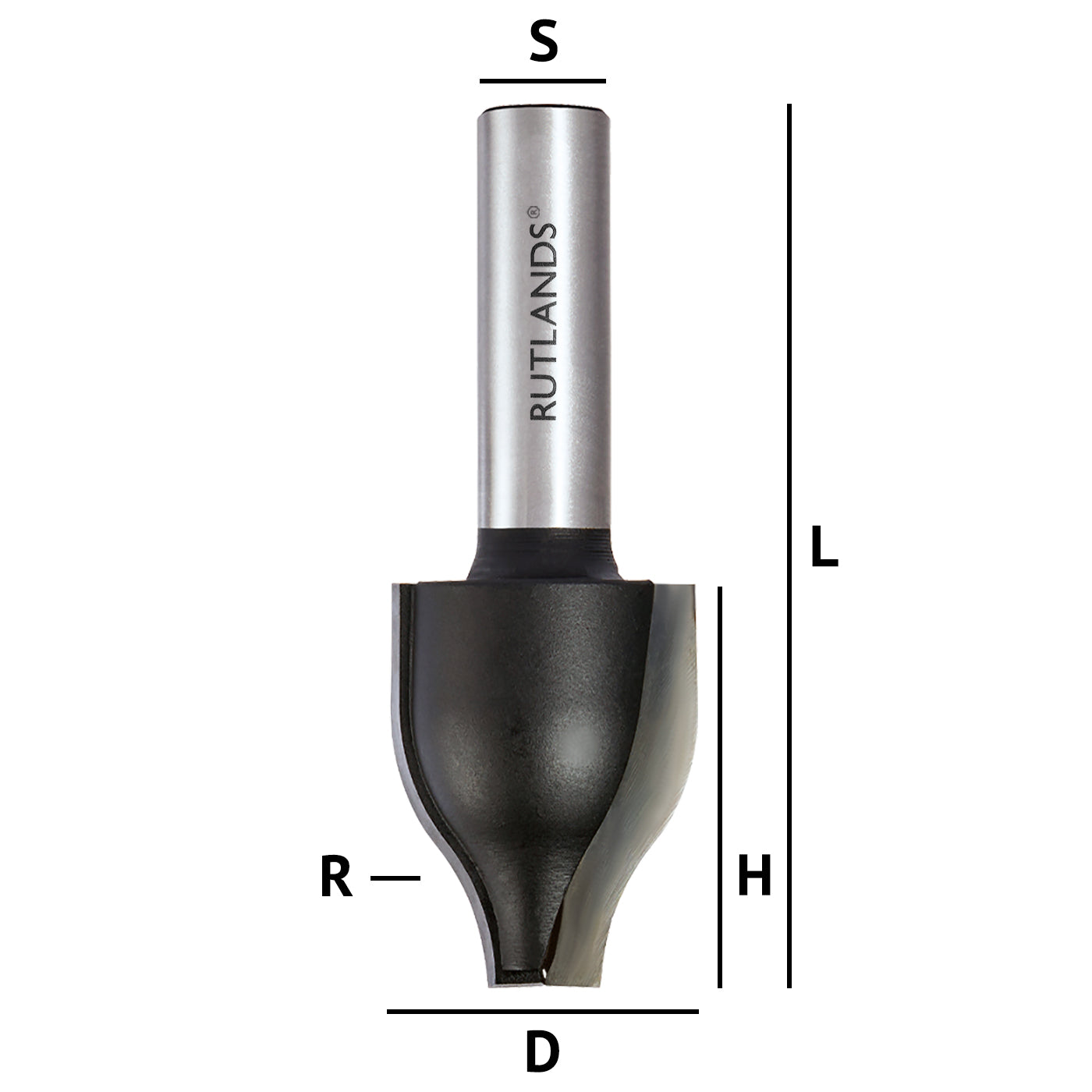 Router Bit - Raised Panel Vertical - Ogee - D=28.6mm H=38.1mm R=22.2mm L=82.5mm S=1/2"