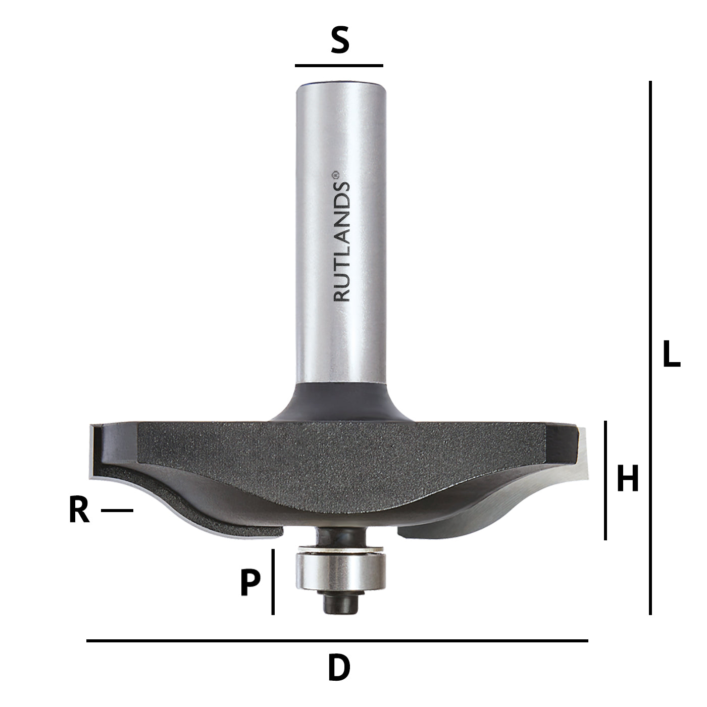 Router Bit - Raised Panel - Ogee - D=69.9mm H=15.9mm R=15.9mm L=72.5mm S=1/2"