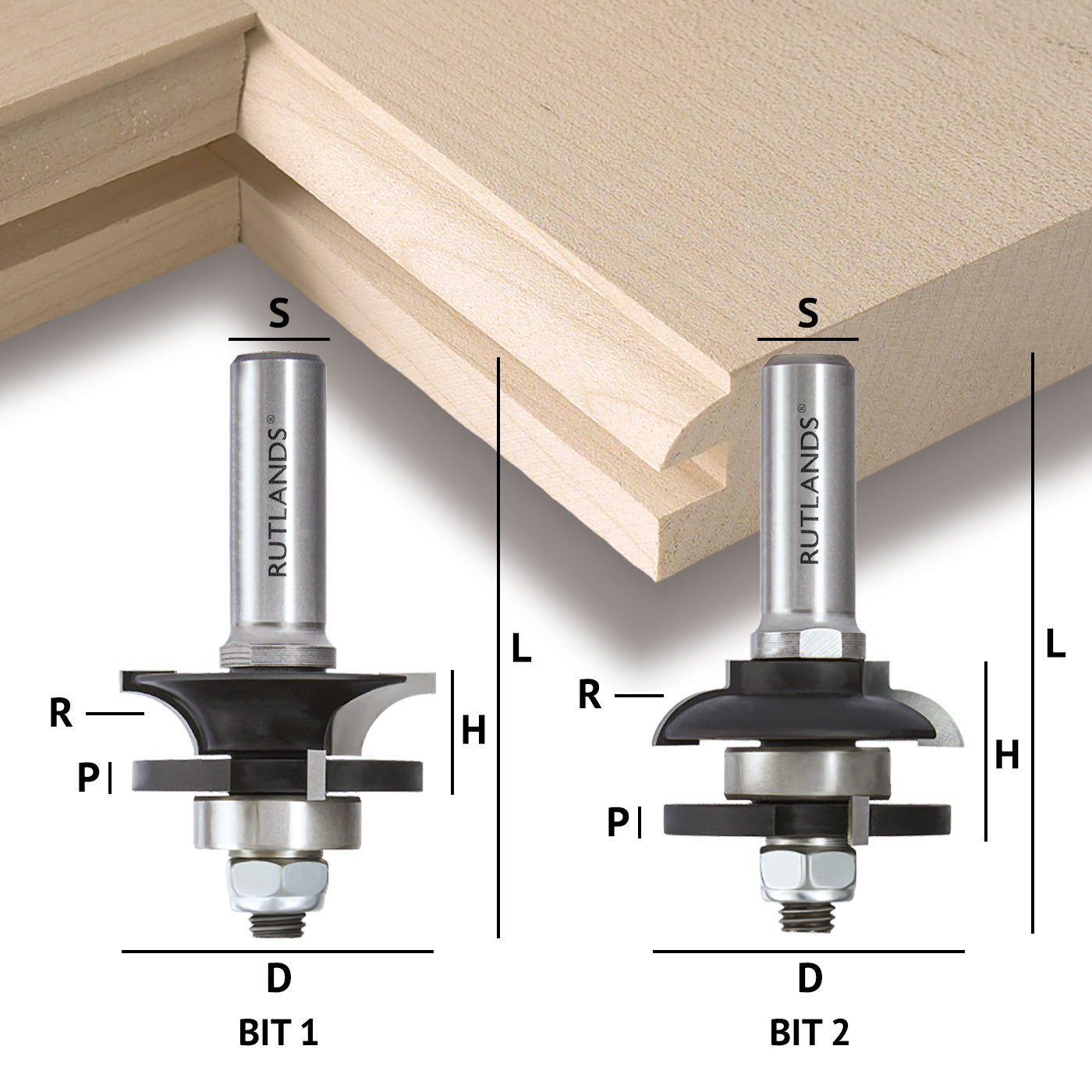 Router Bit Set - Rail & Stile Set - Roundover 