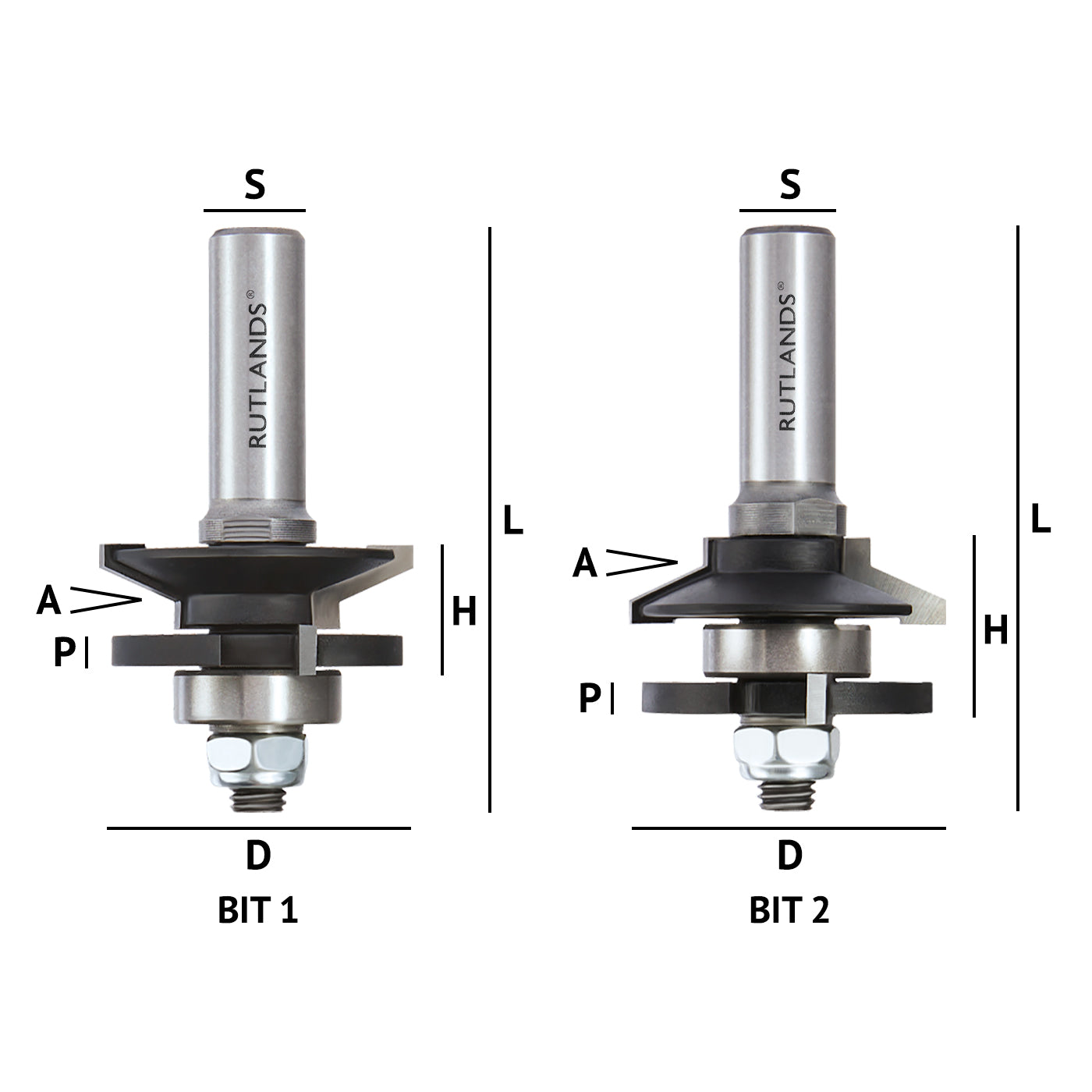 Router Bit Set - Rail & Stile Set  - Bevel 