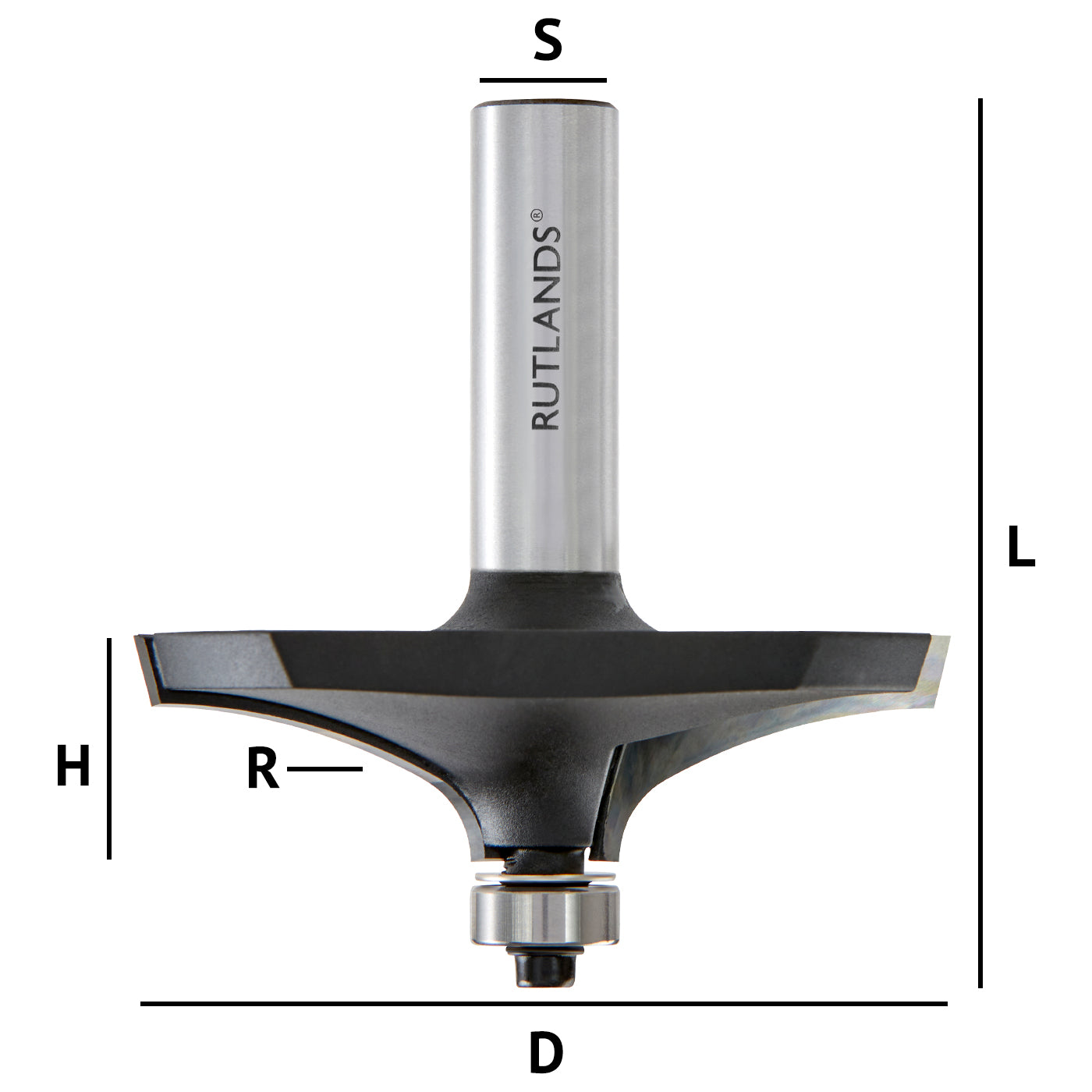Router Bit - Thumb Mould - D=70mm H=24mm R=44mm L=73mm S=1/2"